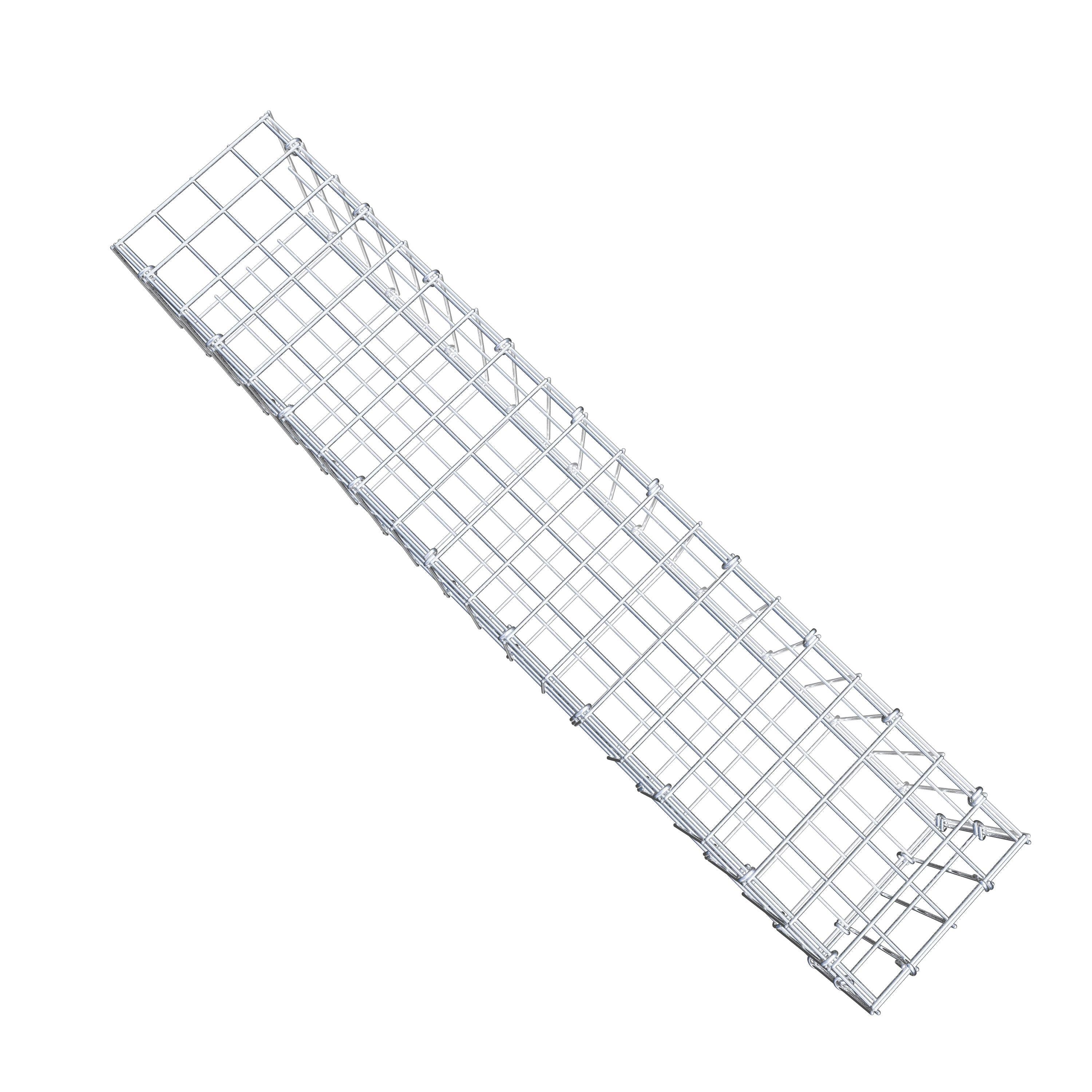 Monteret gabion type 2 100 cm x 20 cm x 20 cm, maskestørrelse 5 cm x 10 cm, C-ring