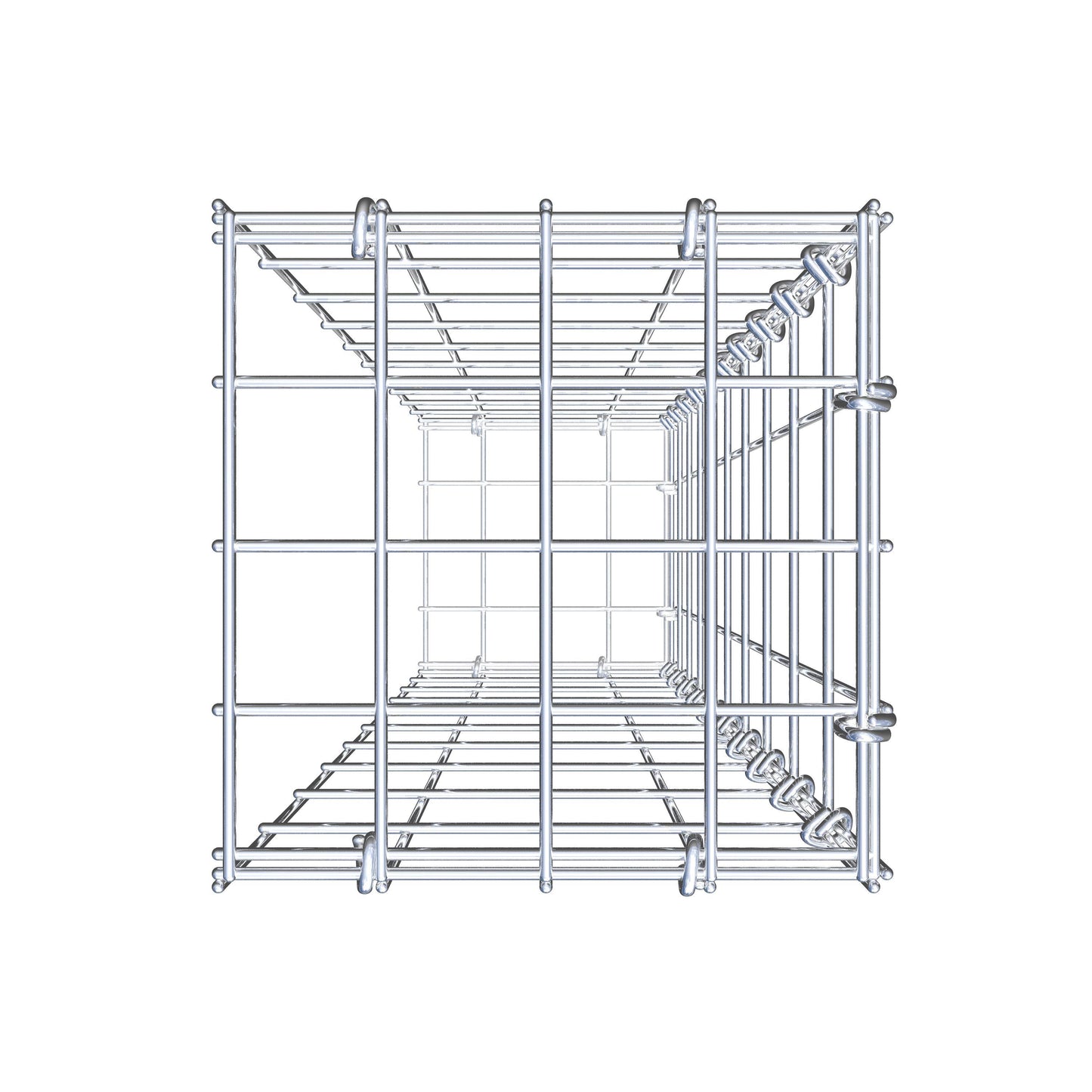 Mounted gabion type 2 100 cm x 20 cm x 20 cm, mesh size 5 cm x 10 cm, C-ring