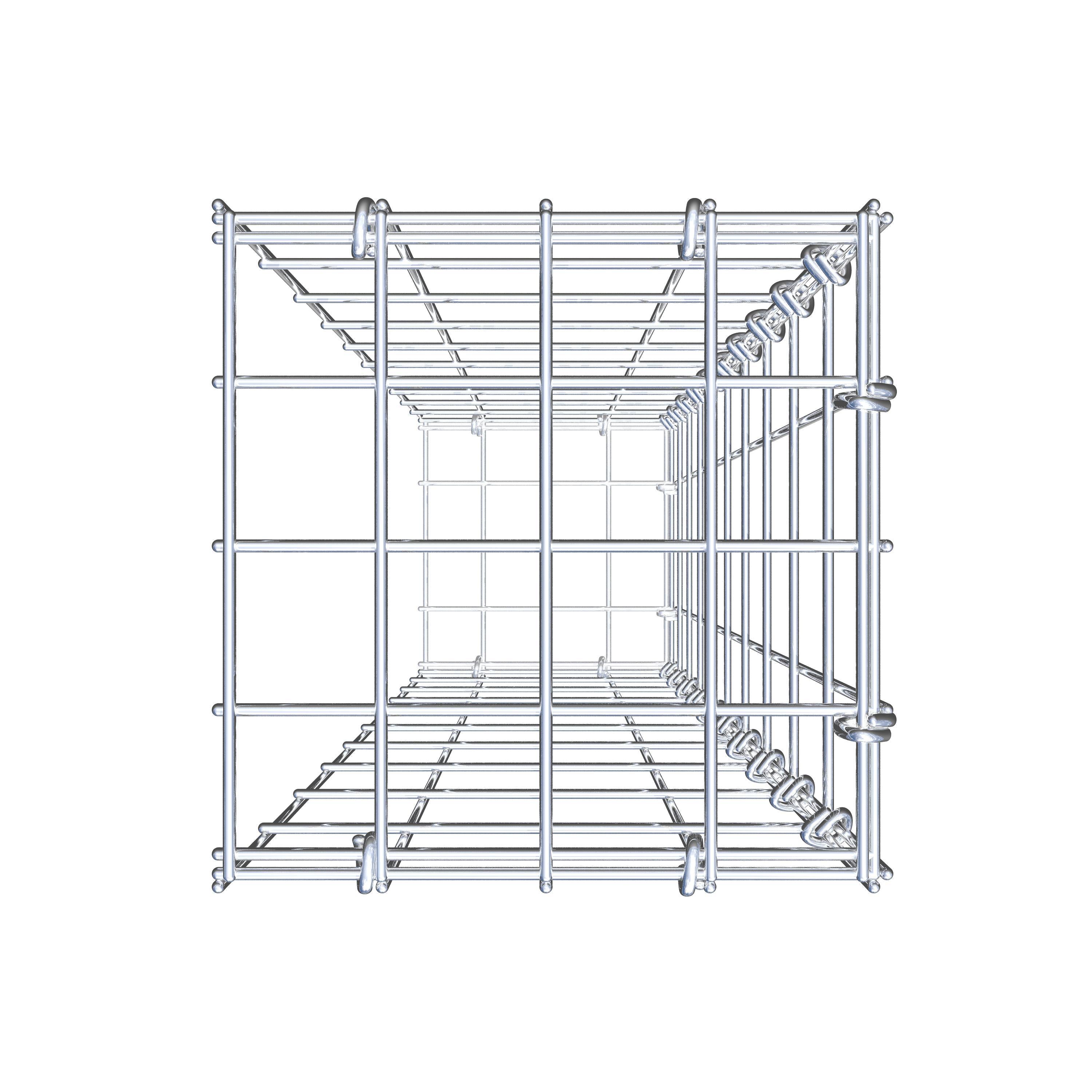 Monteret gabion type 2 100 cm x 20 cm x 20 cm, maskestørrelse 5 cm x 10 cm, C-ring