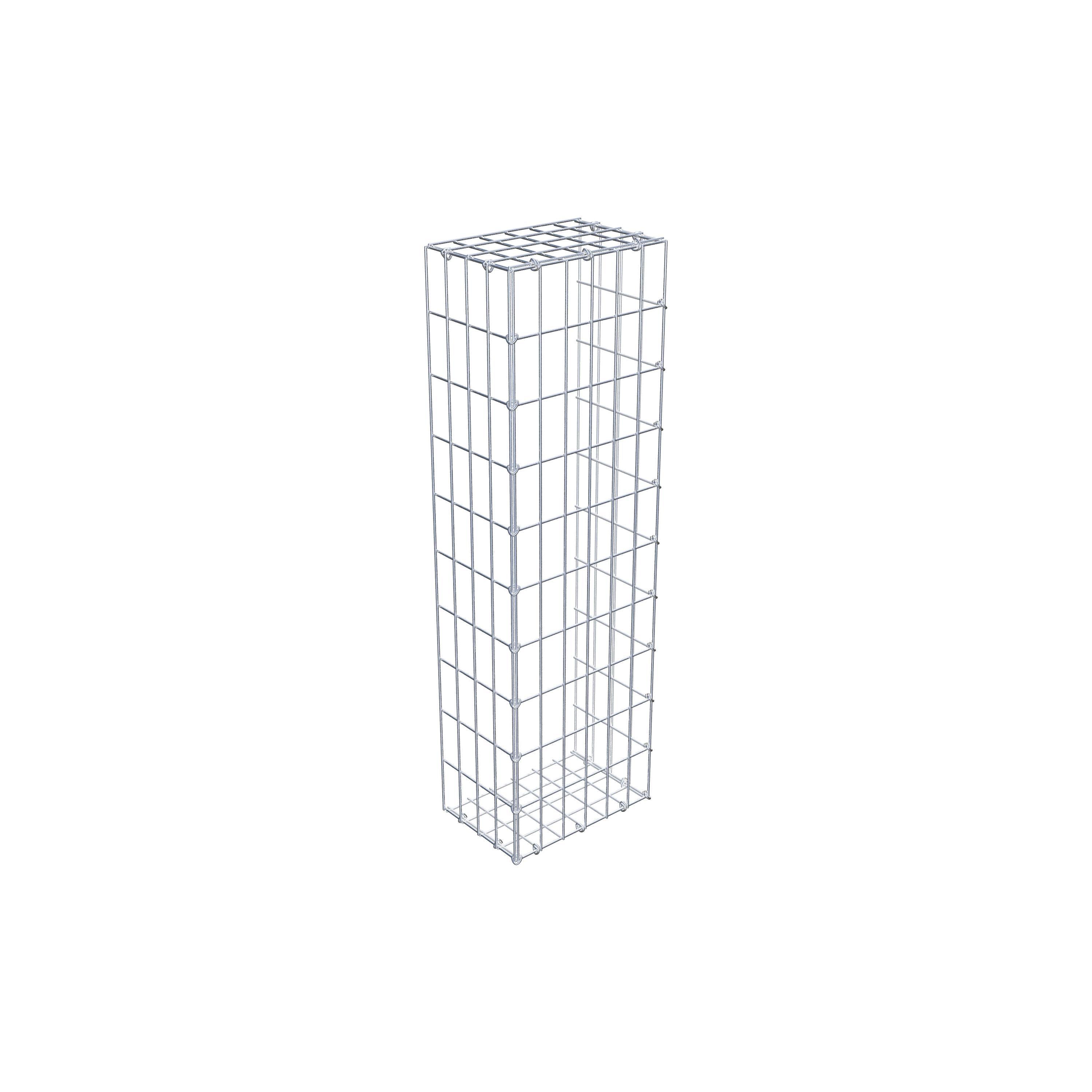 Monteret gabion type 2 100 cm x 20 cm x 30 cm, maskestørrelse 5 cm x 10 cm, C-ring