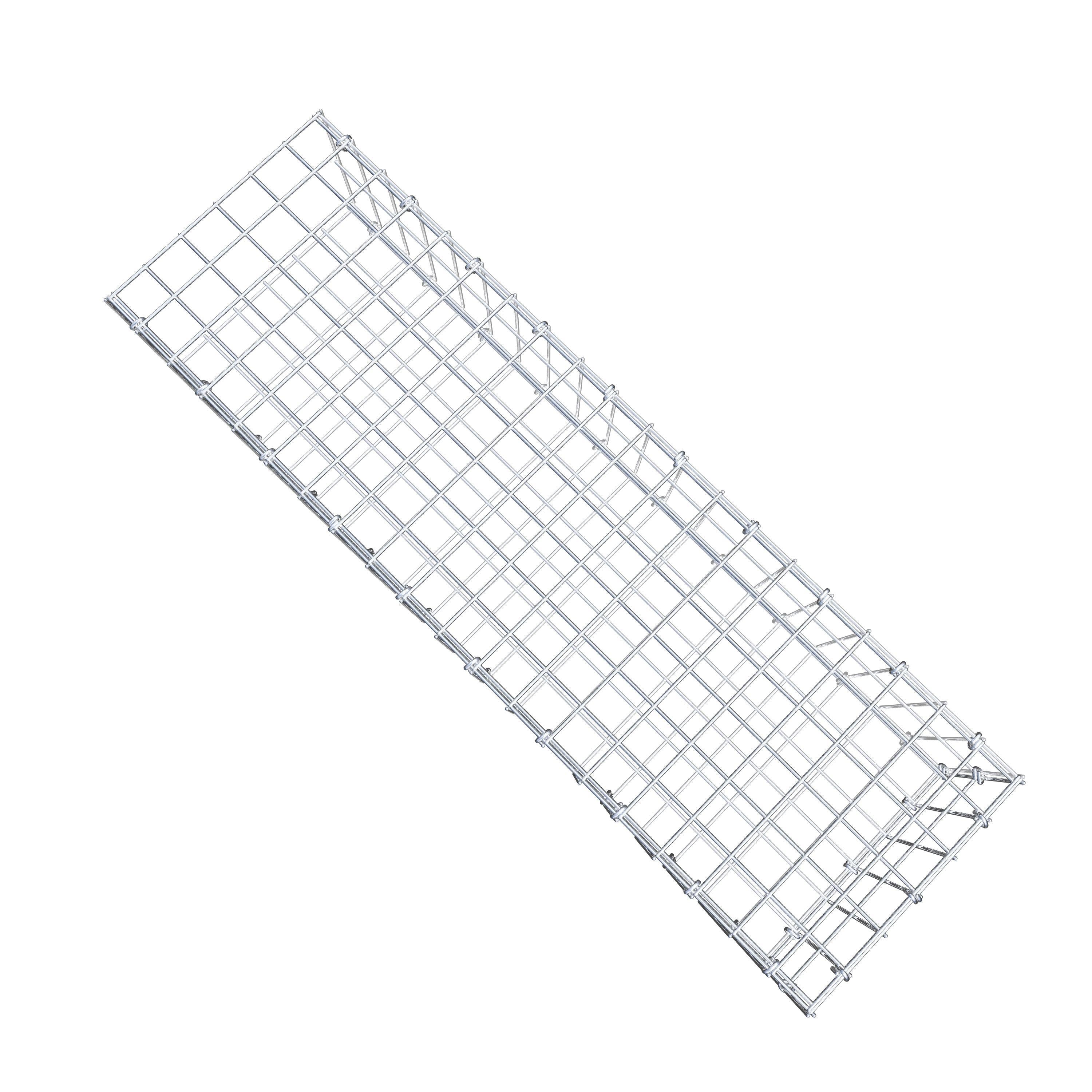 Monteret gabion type 2 100 cm x 20 cm x 30 cm, maskestørrelse 5 cm x 10 cm, C-ring