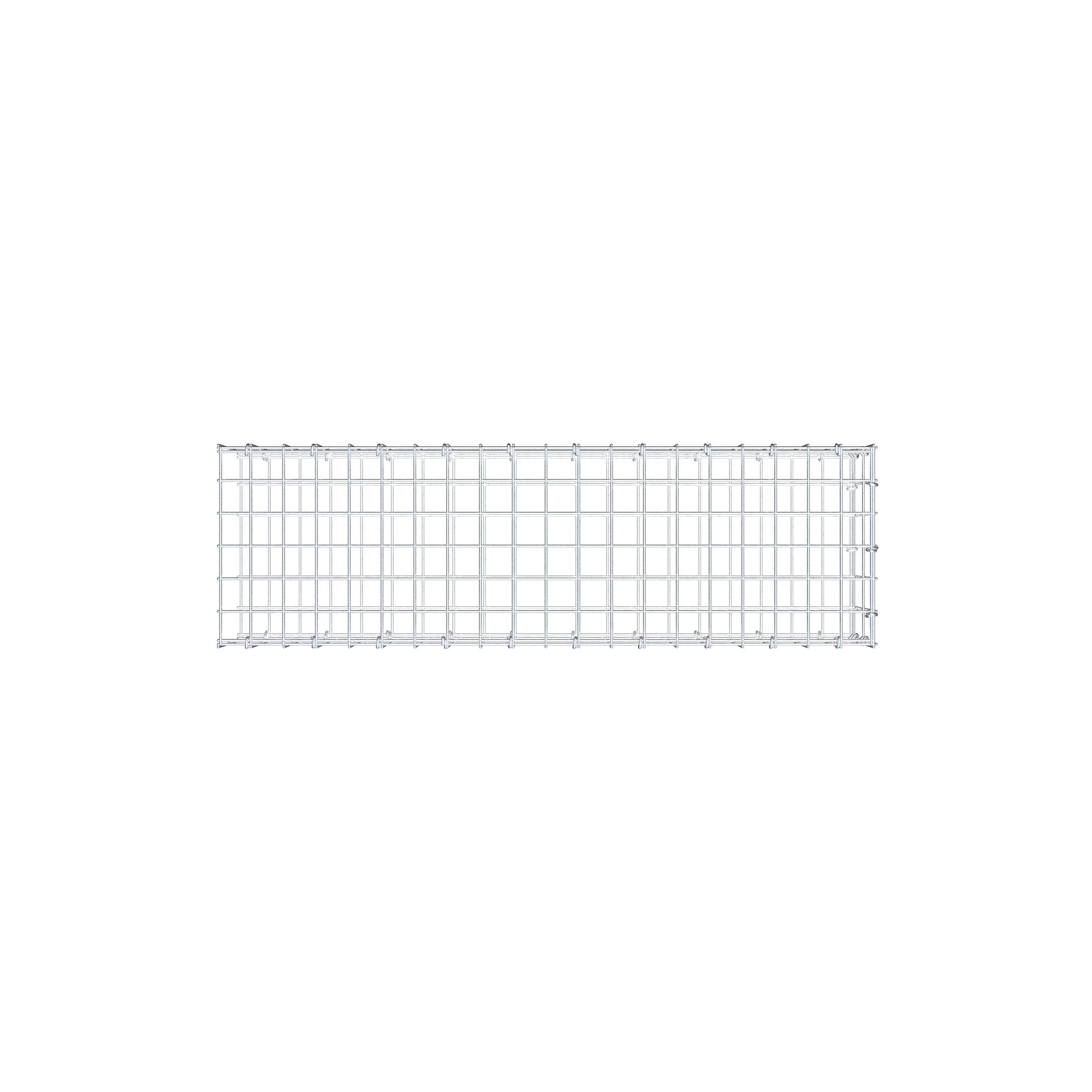 Mounted gabion type 2 100 cm x 20 cm x 30 cm, mesh size 5 cm x 10 cm, C-ring