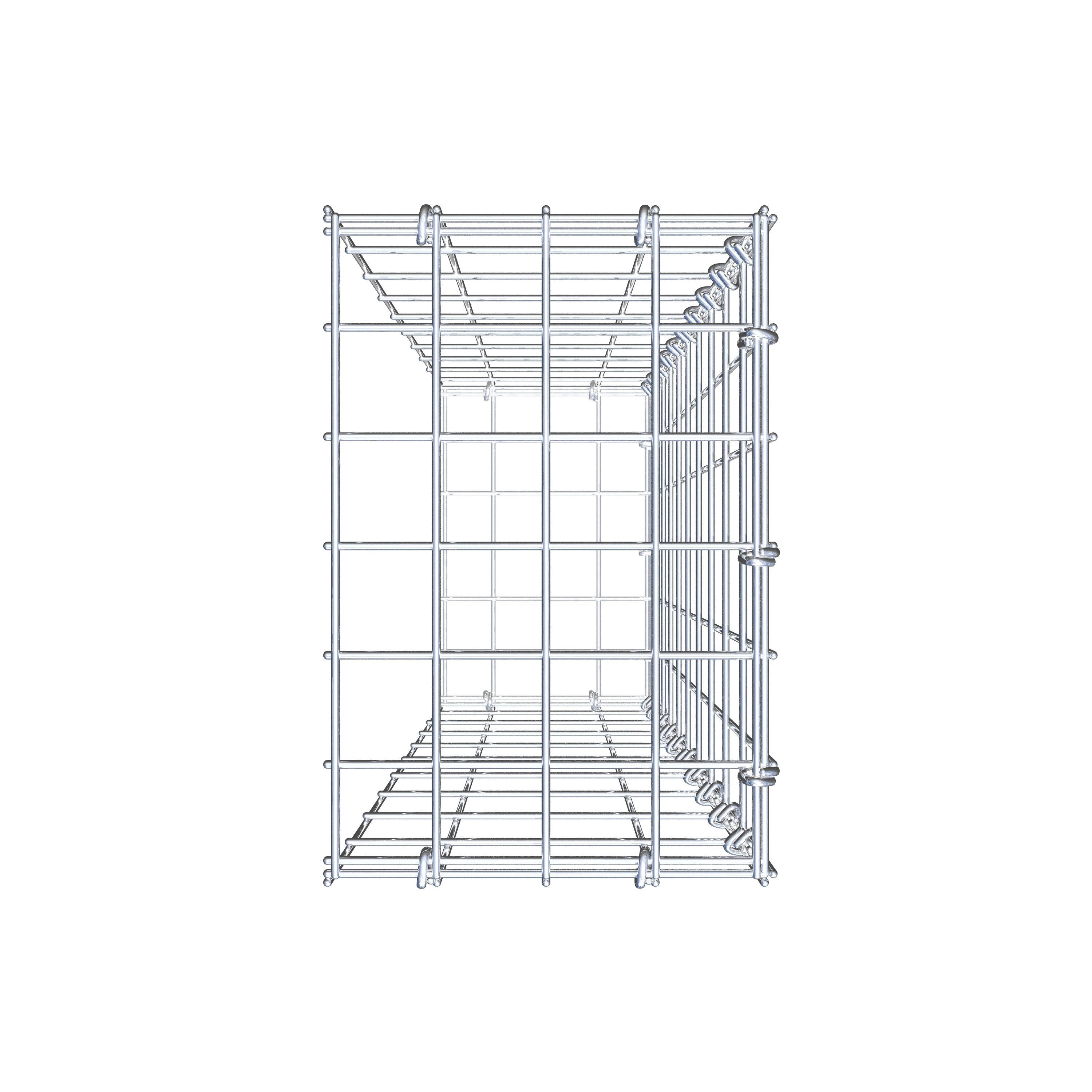 Anbaugabione Typ 2 100 cm x 20 cm x 30 cm, Maschenweite 5 cm x 10 cm, C-Ring