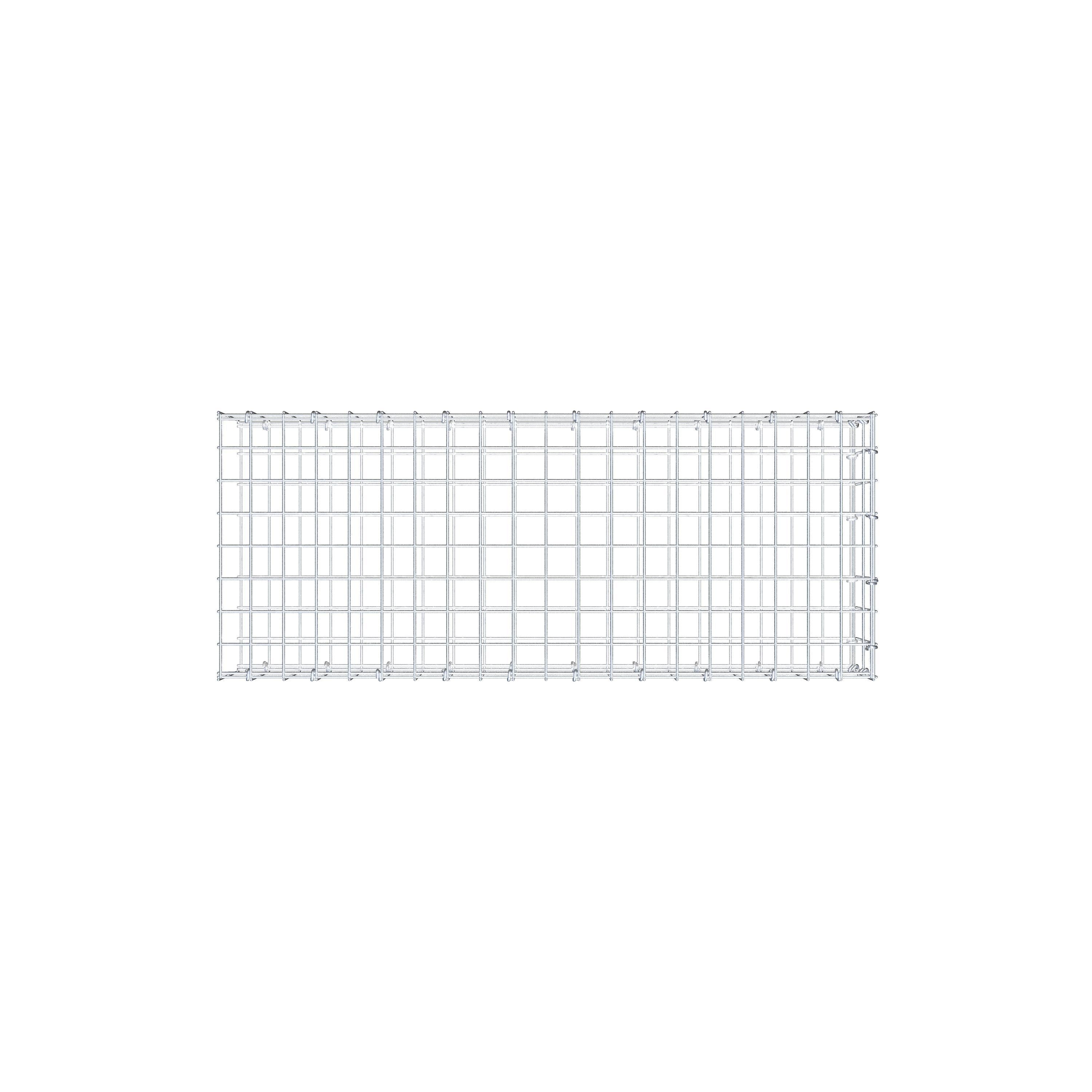 Mounted gabion type 2 100 cm x 20 cm x 40 cm, mesh size 5 cm x 10 cm, C-ring