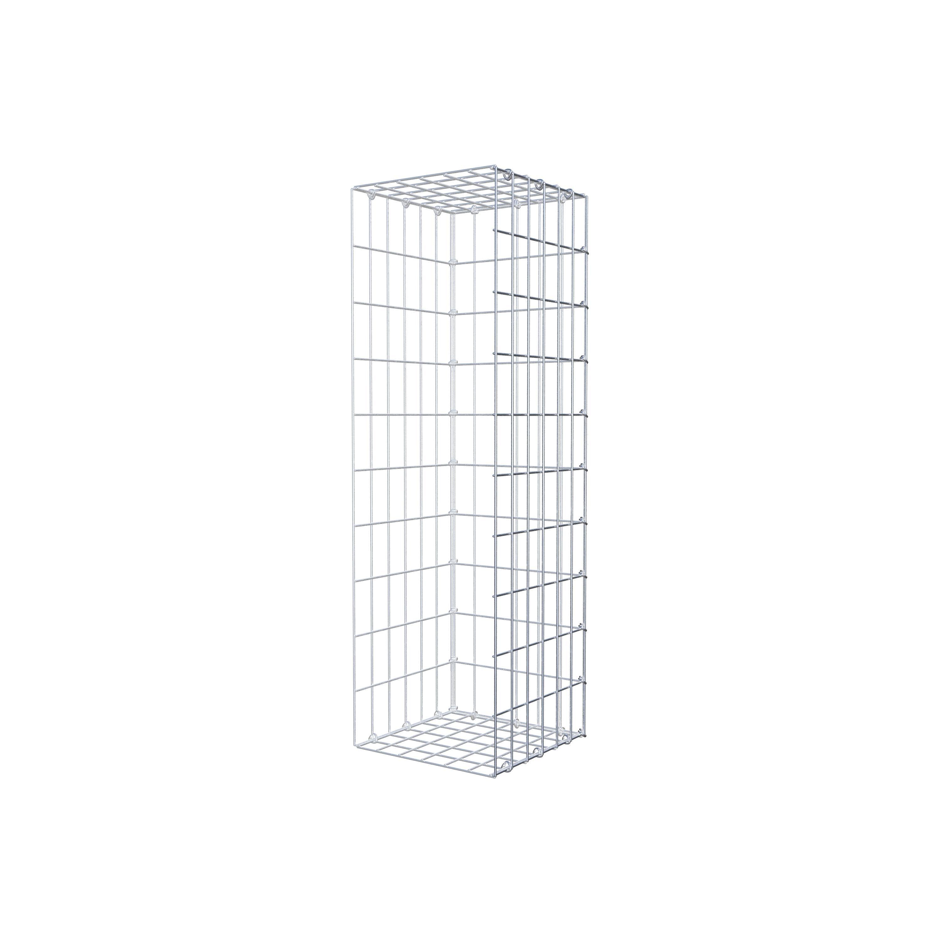 Monteret gabion type 2 100 cm x 30 cm x 30 cm, maskestørrelse 5 cm x 10 cm, C-ring