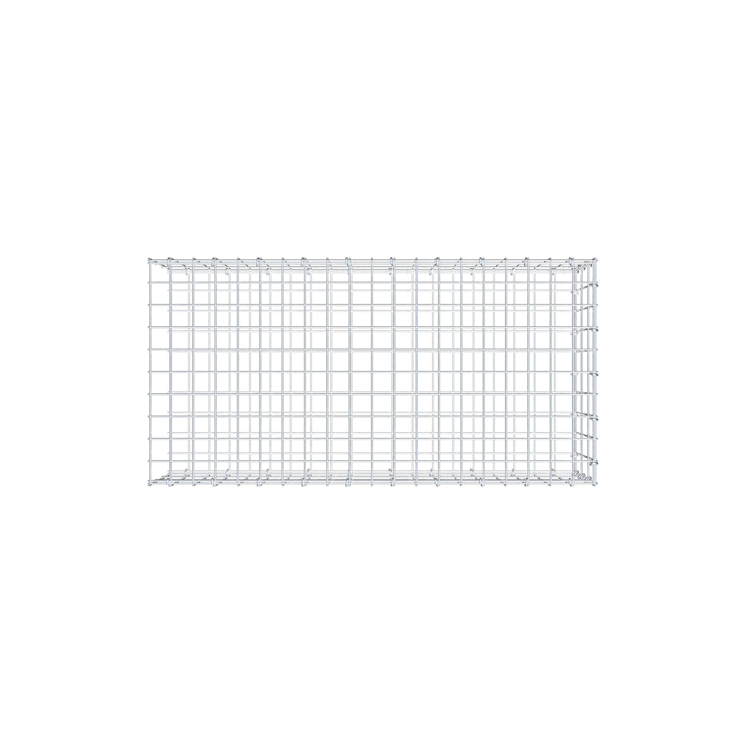 Gabião tipo 2 100 cm x 30 cm x 50 cm, malhagem 5 cm x 10 cm, anel C