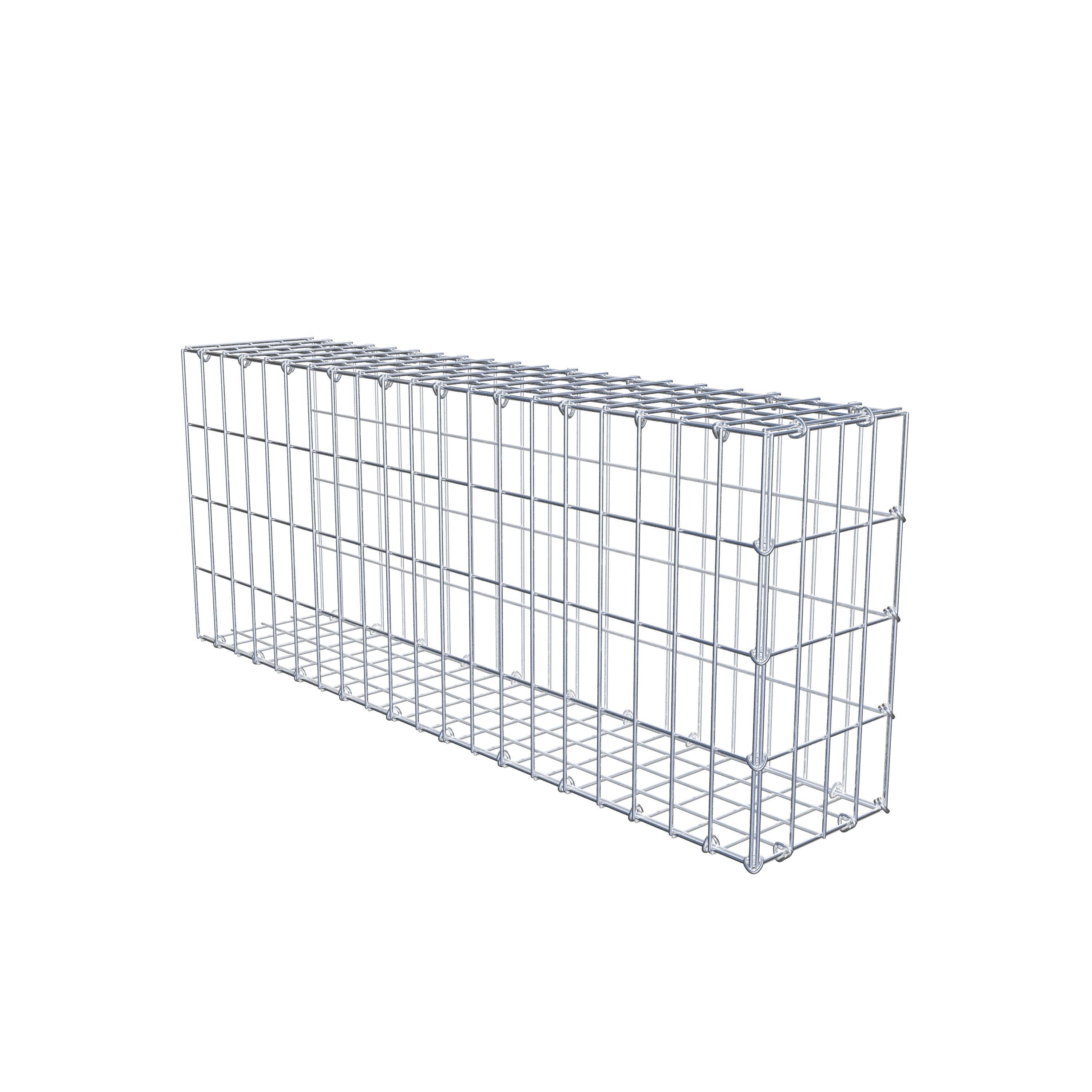 Mounted gabion type 2 100 cm x 40 cm x 20 cm, mesh size 5 cm x 10 cm, C-ring