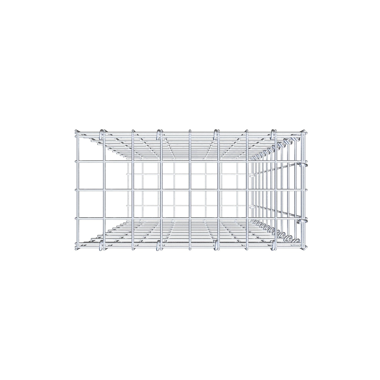 Anbaugabione Typ 2 100 cm x 40 cm x 20 cm, Maschenweite 5 cm x 10 cm, C-Ring