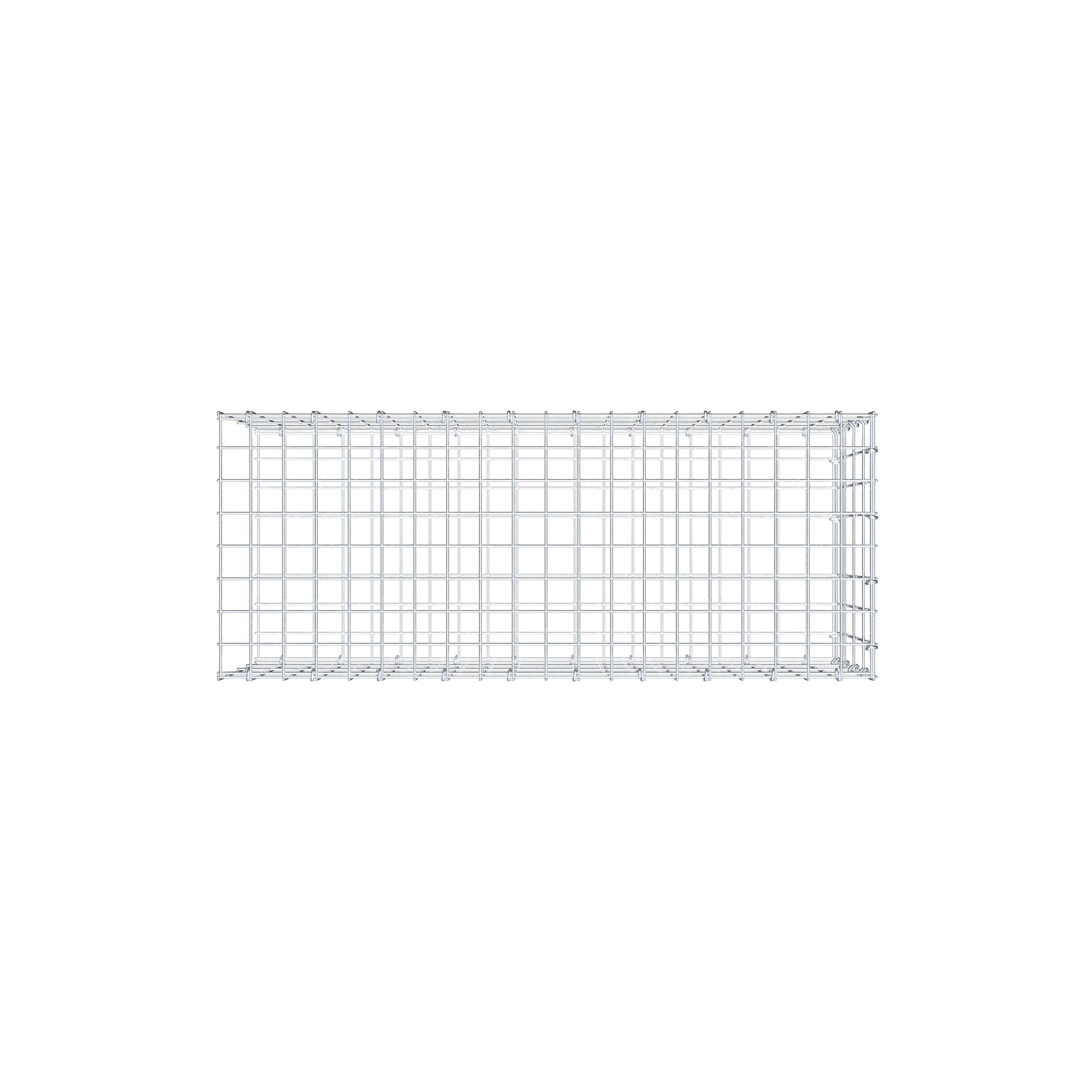 Mounted gabion type 2 100 cm x 40 cm x 40 cm, mesh size 5 cm x 10 cm, C-ring