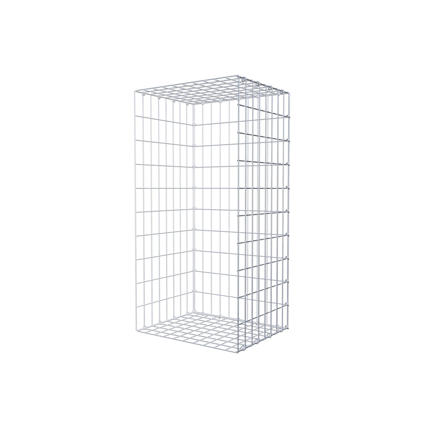 Monteret gabion type 2 100 cm x 40 cm x 50 cm, maskestørrelse 5 cm x 10 cm, C-ring