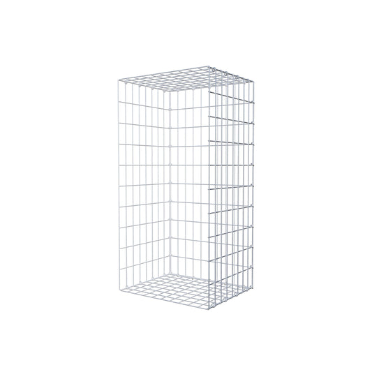 Opzetpaal type 2 100 cm x 40 cm x 50 cm, maaswijdte 5 cm x 10 cm, C-ring