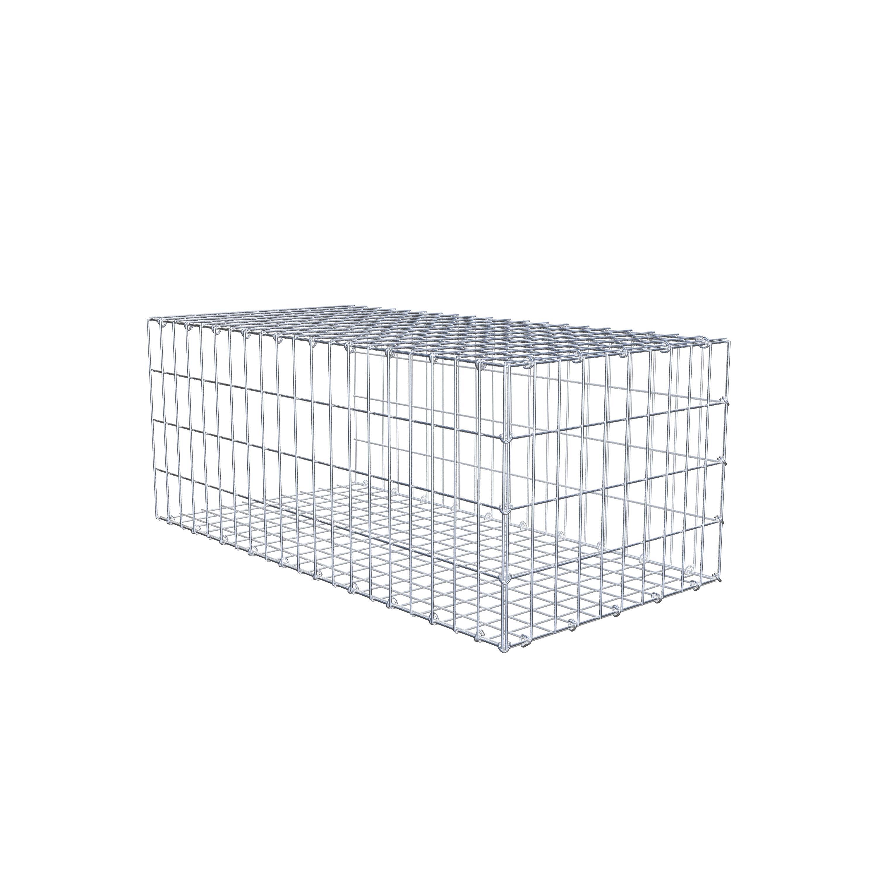 Monteret gabion type 2 100 cm x 40 cm x 50 cm, maskestørrelse 5 cm x 10 cm, C-ring