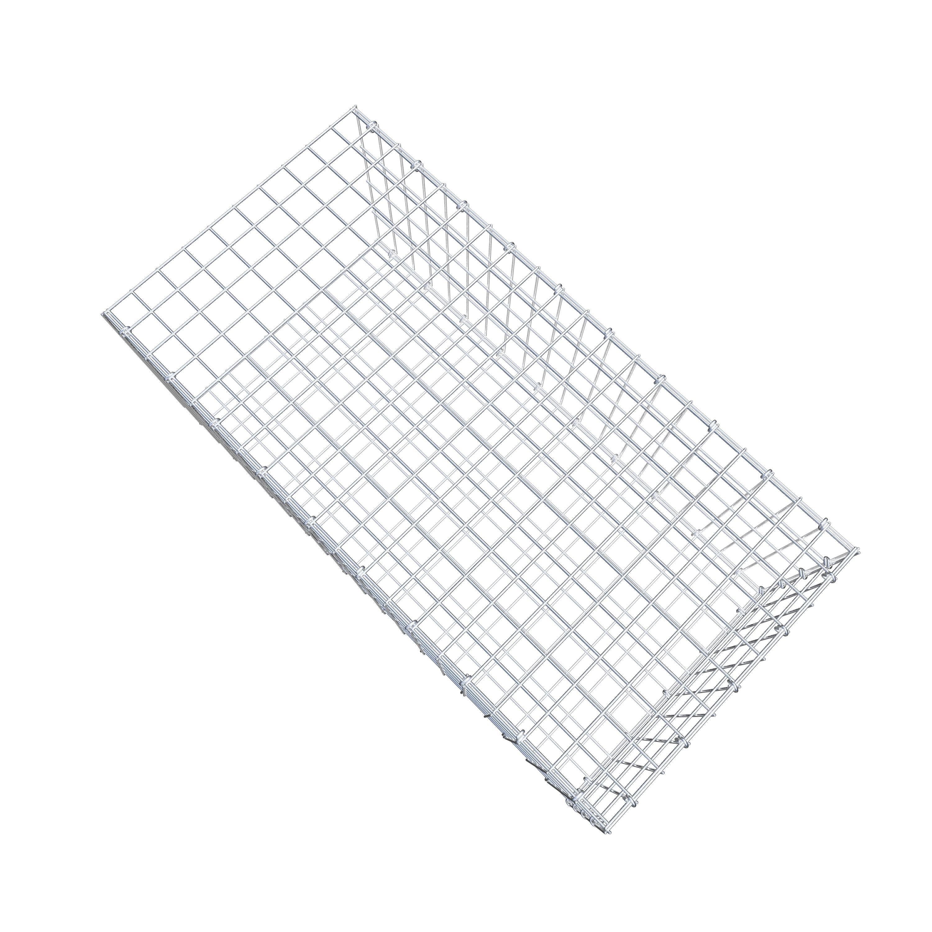 Mounted gabion type 2 100 cm x 40 cm x 50 cm, mesh size 5 cm x 10 cm, C-ring