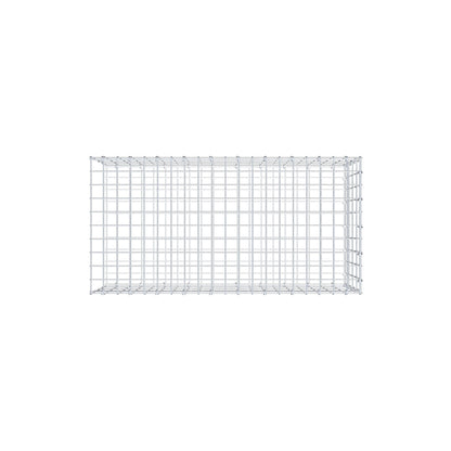Monteret gabion type 2 100 cm x 40 cm x 50 cm, maskestørrelse 5 cm x 10 cm, C-ring