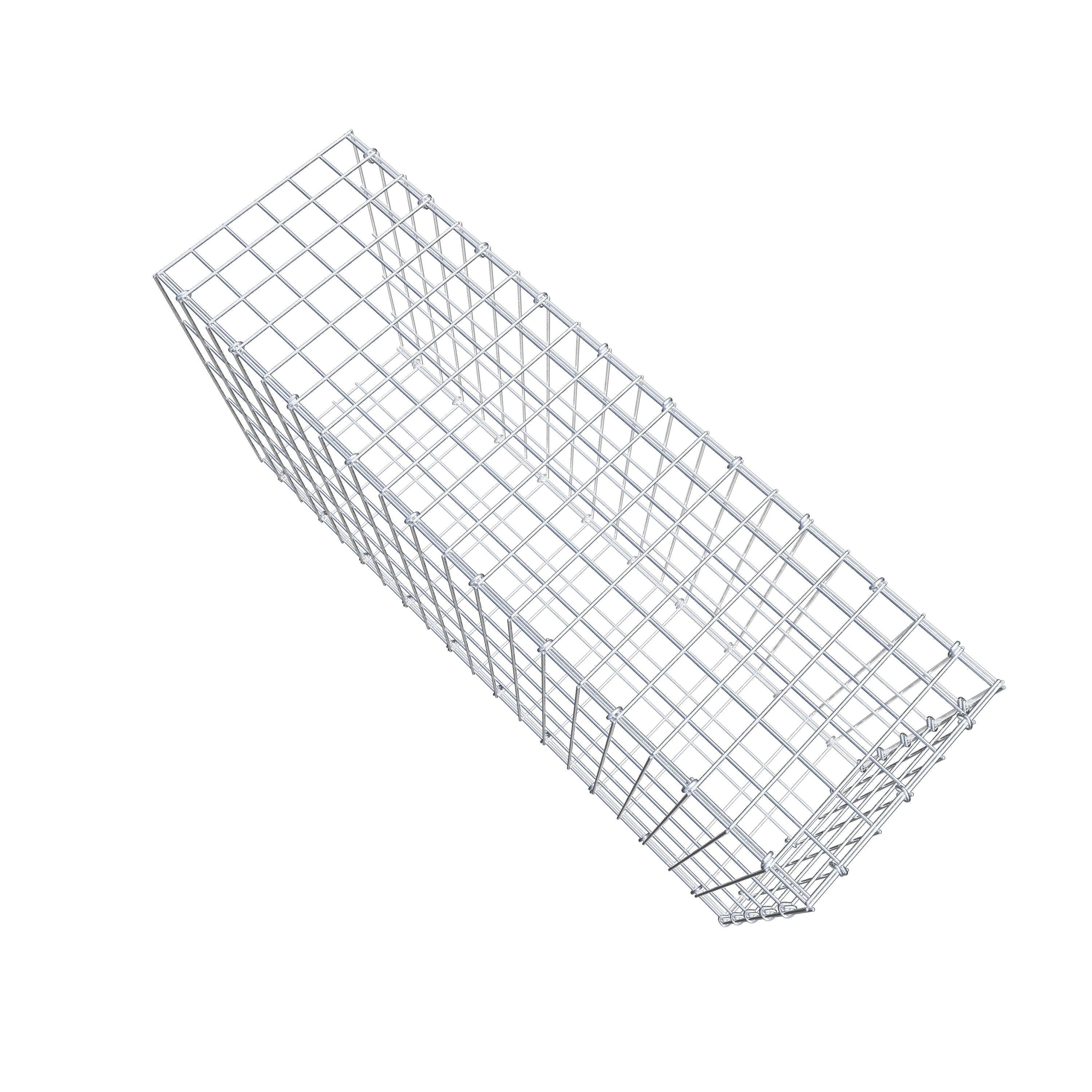 Monteret gabion type 2 100 cm x 50 cm x 30 cm, maskestørrelse 5 cm x 10 cm, C-ring