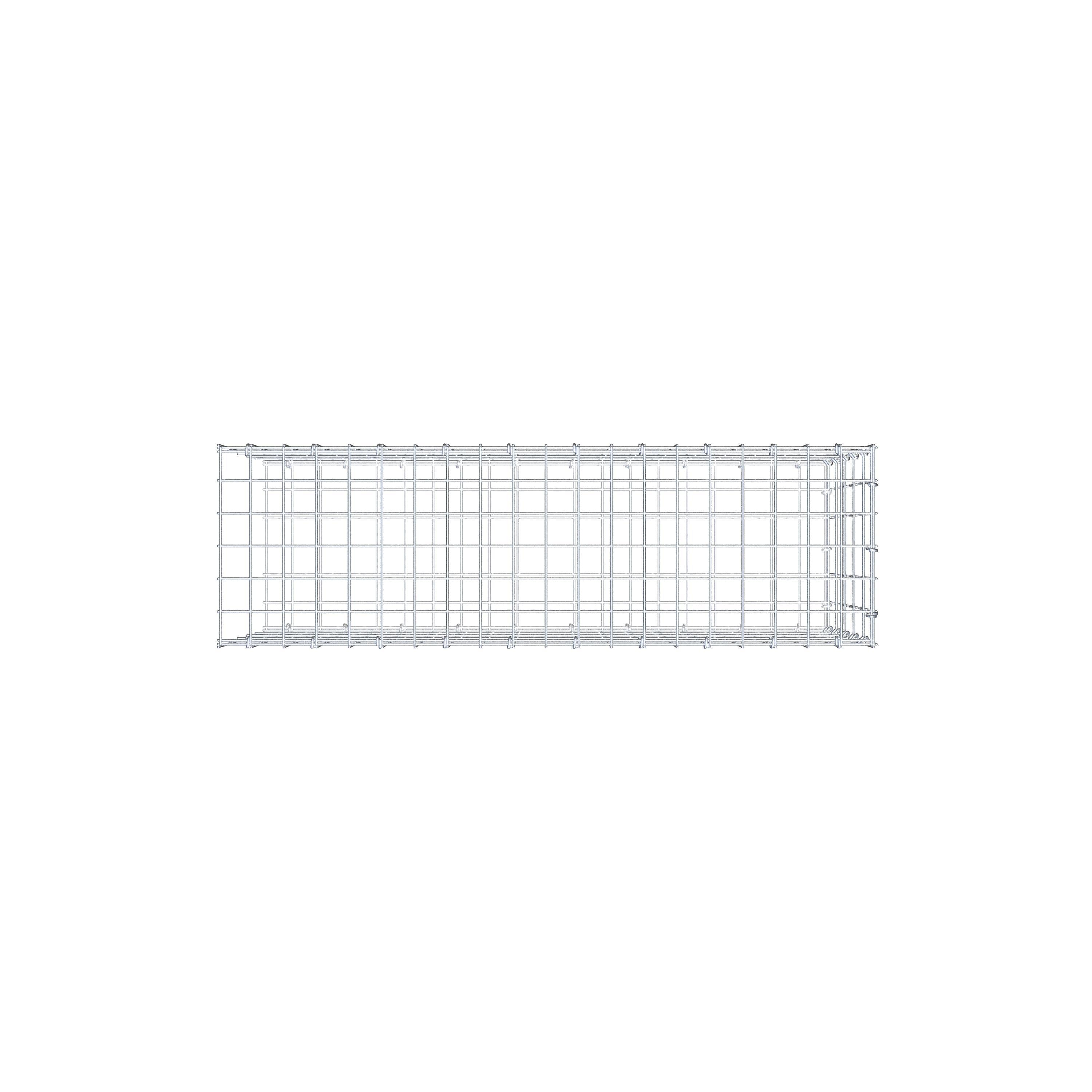 Mounted gabion type 2 100 cm x 50 cm x 30 cm, mesh size 5 cm x 10 cm, C-ring