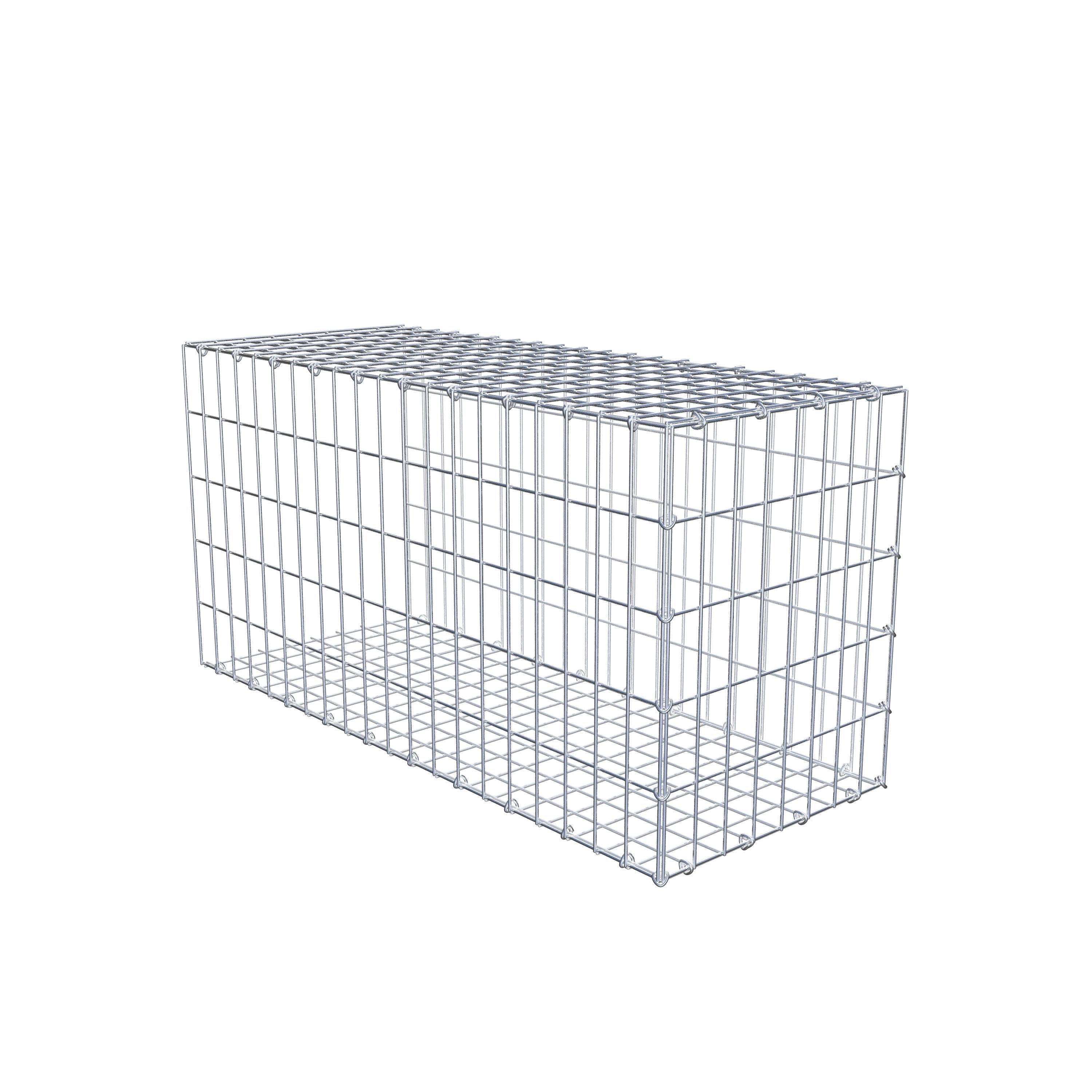 Mounted gabion type 2 100 cm x 50 cm x 40 cm, mesh size 5 cm x 10 cm, C-ring