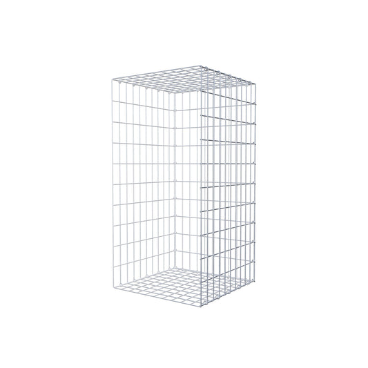 Opzetpaal type 2 100 cm x 50 cm x 50 cm, maaswijdte 5 cm x 10 cm, C-ring