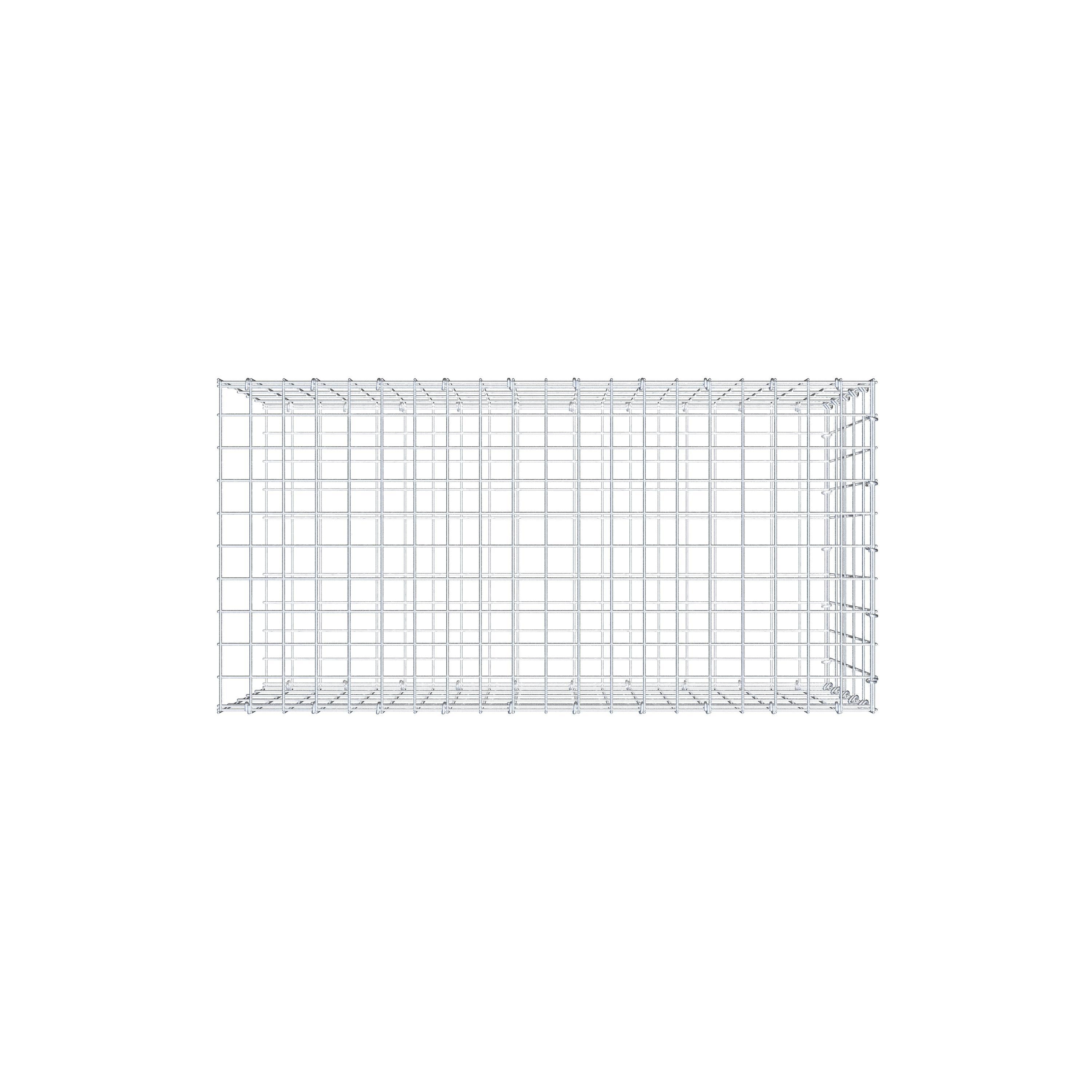 Mounted gabion type 2 100 cm x 50 cm x 50 cm, mesh size 5 cm x 10 cm, C-ring