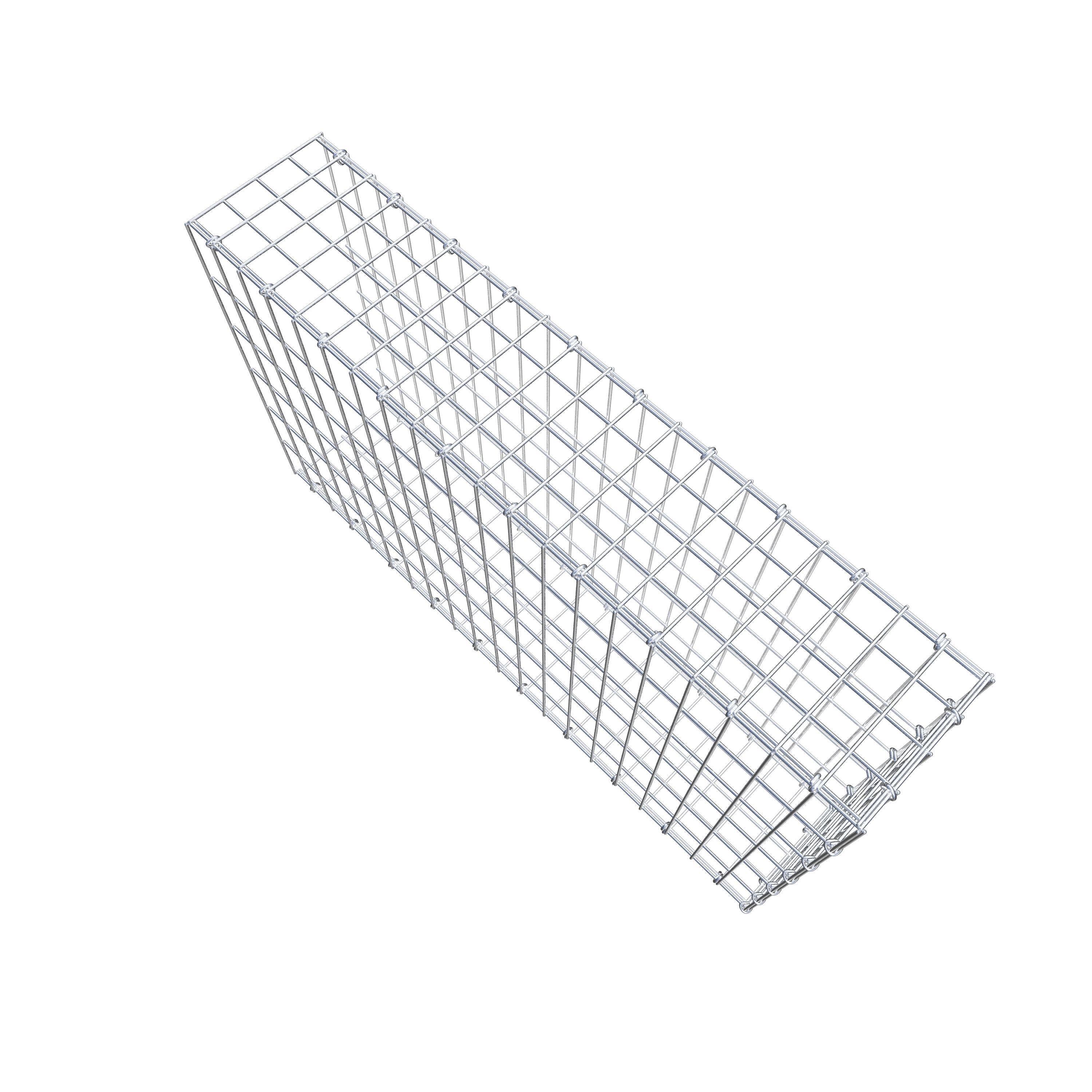 Mounted gabion type 2 100 cm x 60 cm x 20 cm, mesh size 5 cm x 10 cm, C-ring