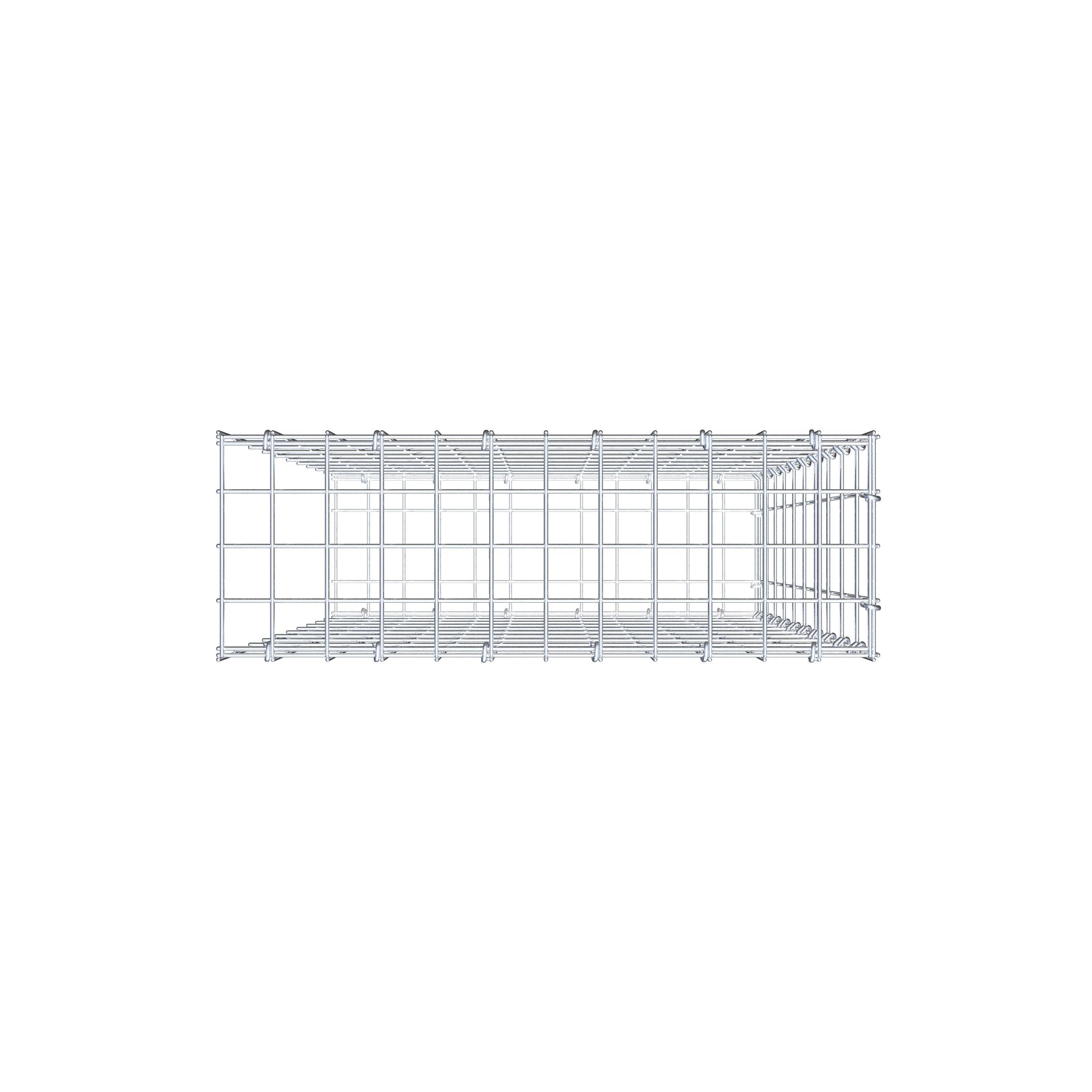 Anbaugabione Typ 2 100 cm x 60 cm x 20 cm, Maschenweite 5 cm x 10 cm, C-Ring