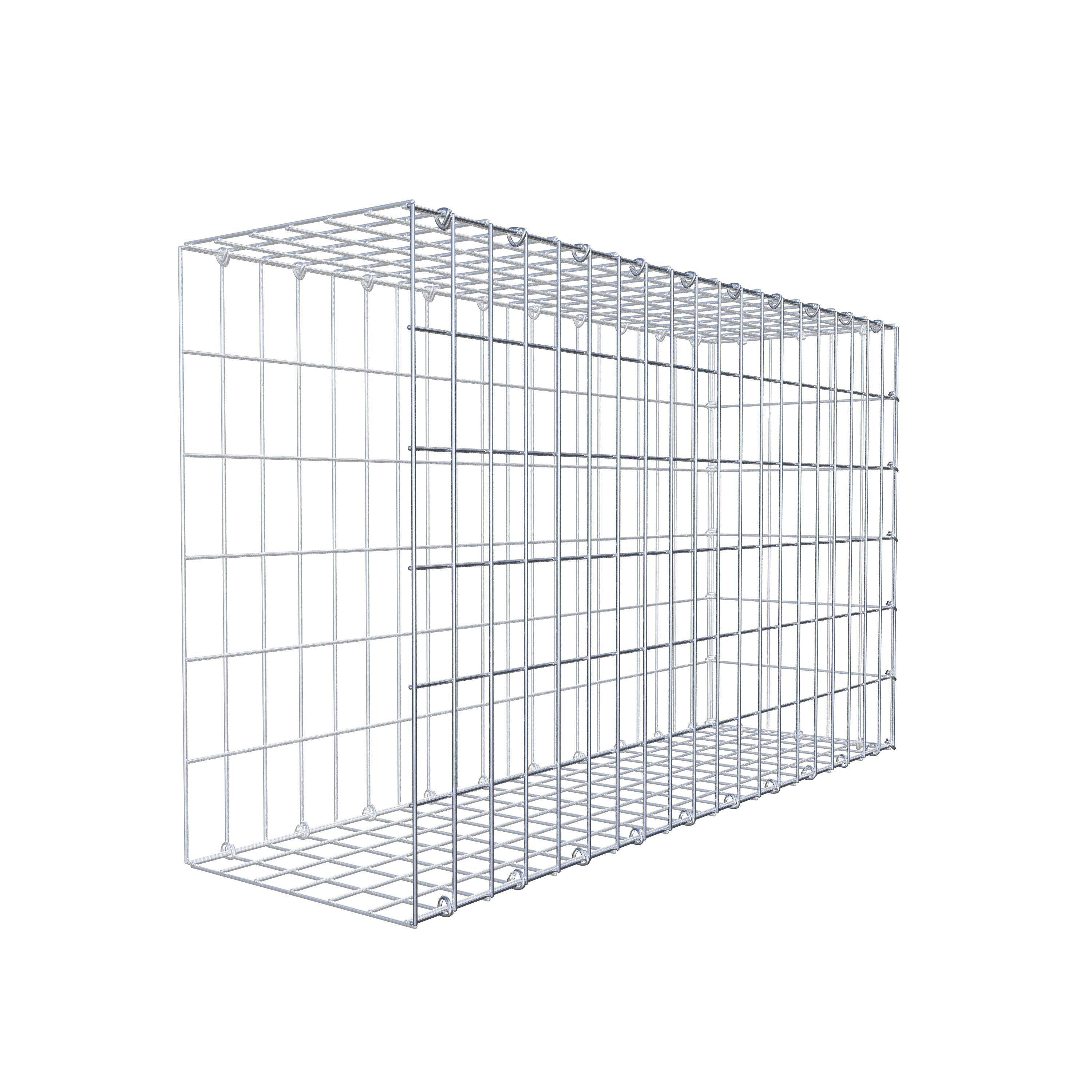 Mounted gabion type 2 100 cm x 60 cm x 30 cm, mesh size 5 cm x 10 cm, C-ring