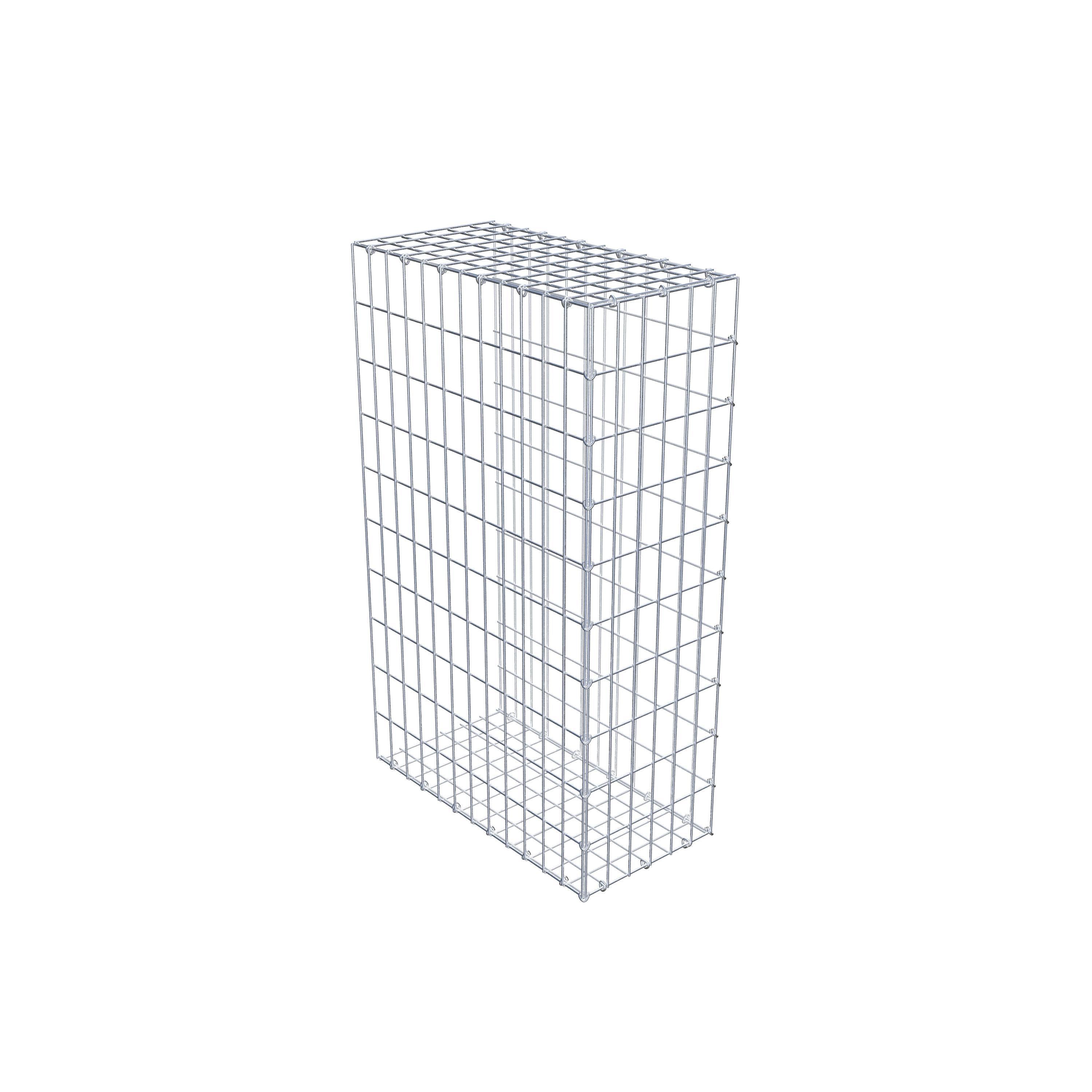 Monteret gabion type 2 100 cm x 60 cm x 30 cm, maskestørrelse 5 cm x 10 cm, C-ring