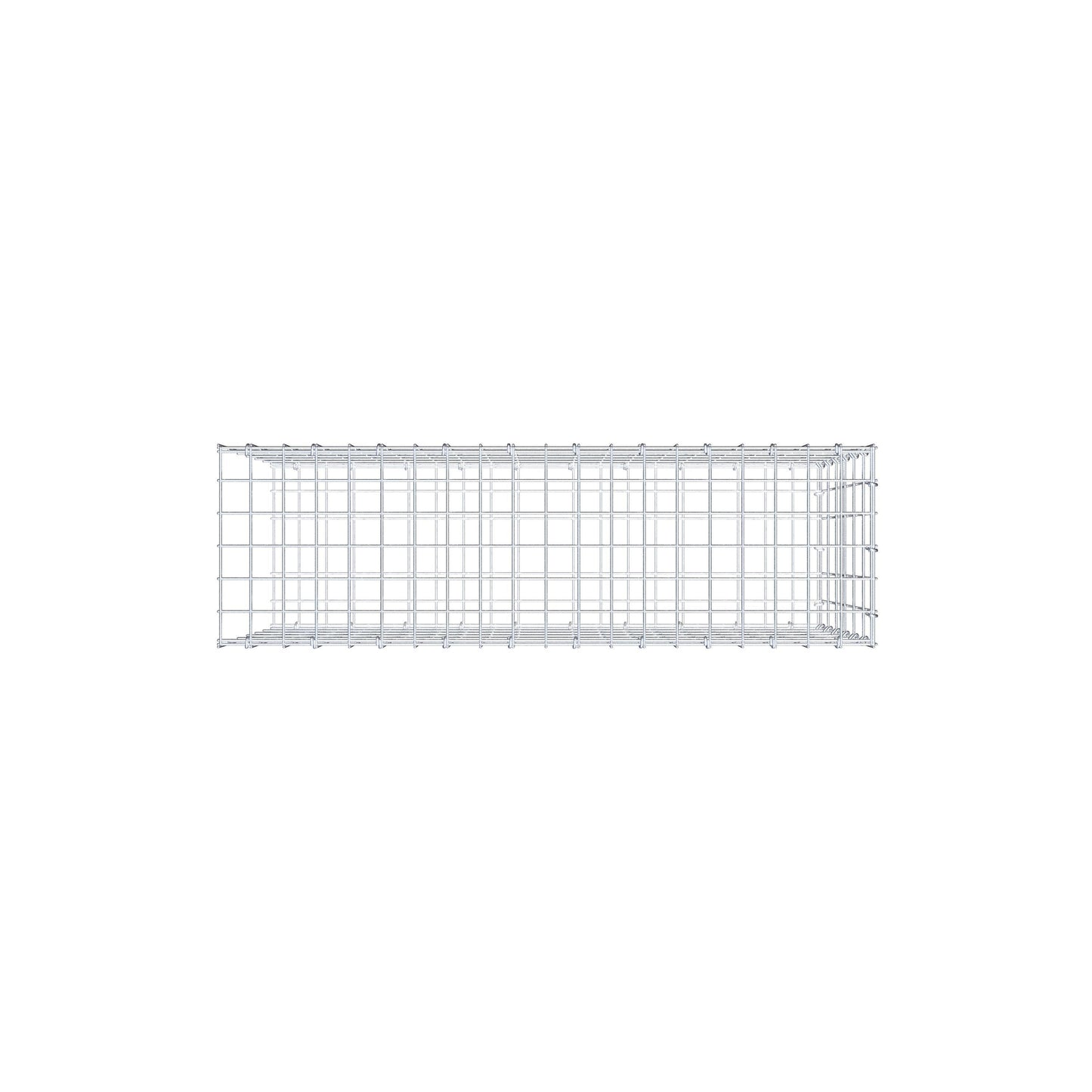 Mounted gabion type 2 100 cm x 60 cm x 30 cm, mesh size 5 cm x 10 cm, C-ring