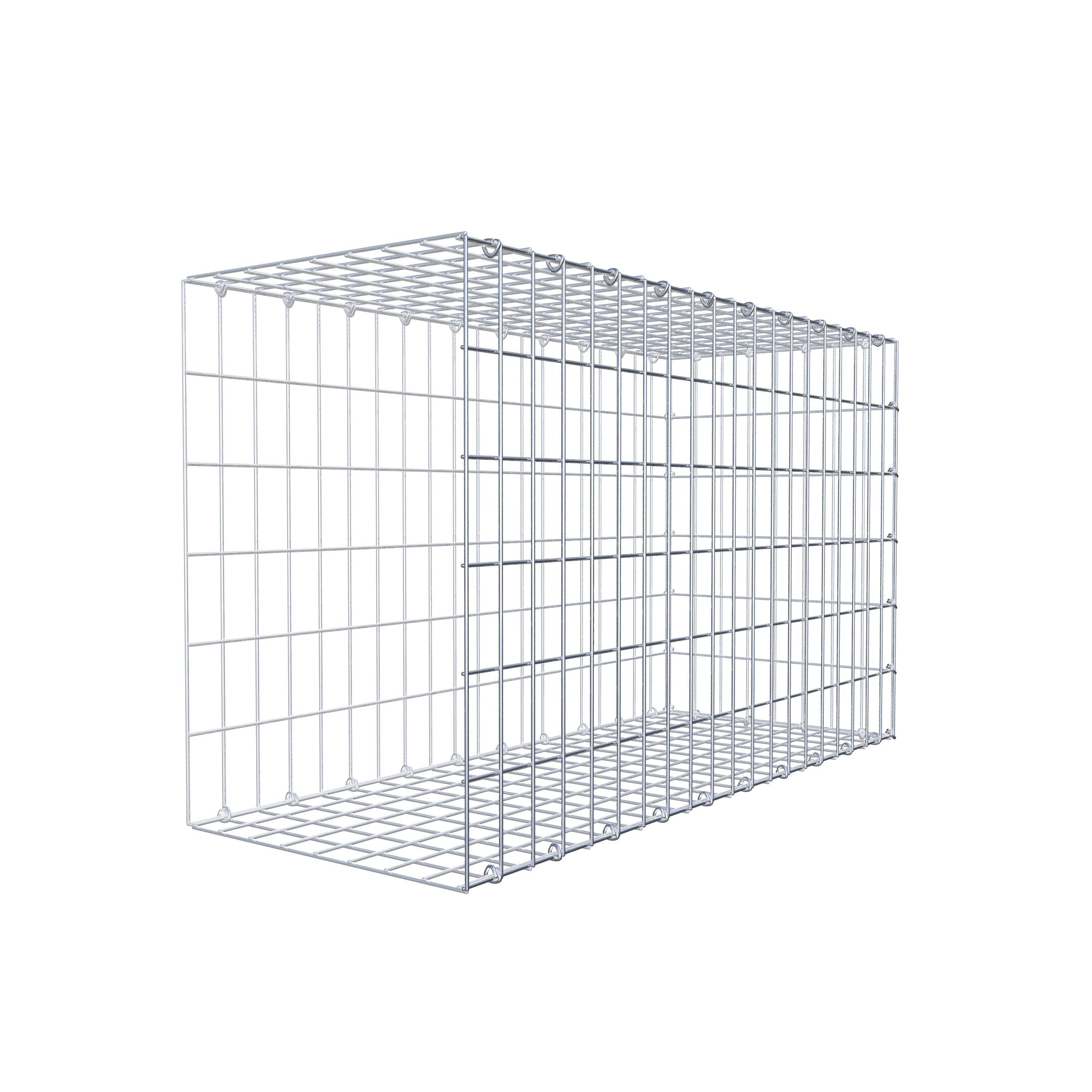 Mounted gabion type 2 100 cm x 60 cm x 40 cm, mesh size 5 cm x 10 cm, C-ring