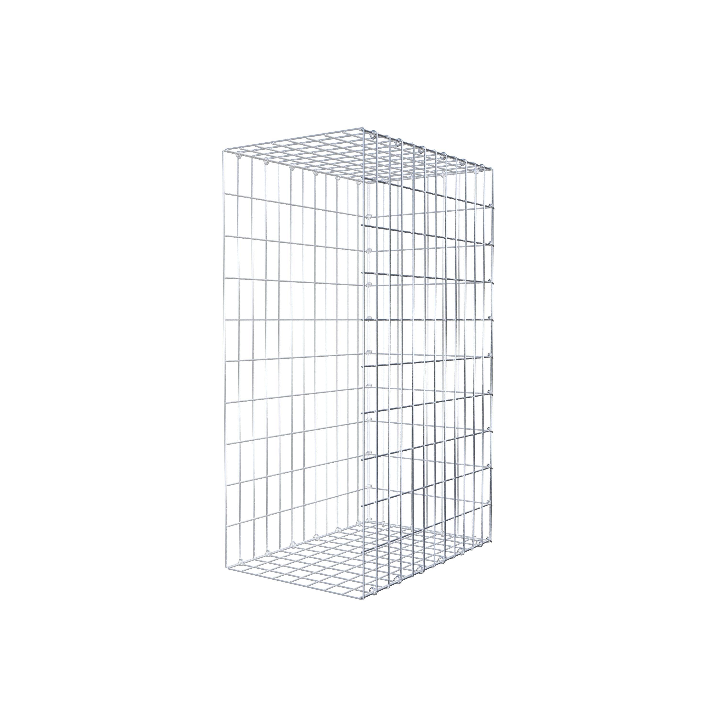 Mounted gabion type 2 100 cm x 60 cm x 40 cm, mesh size 5 cm x 10 cm, C-ring