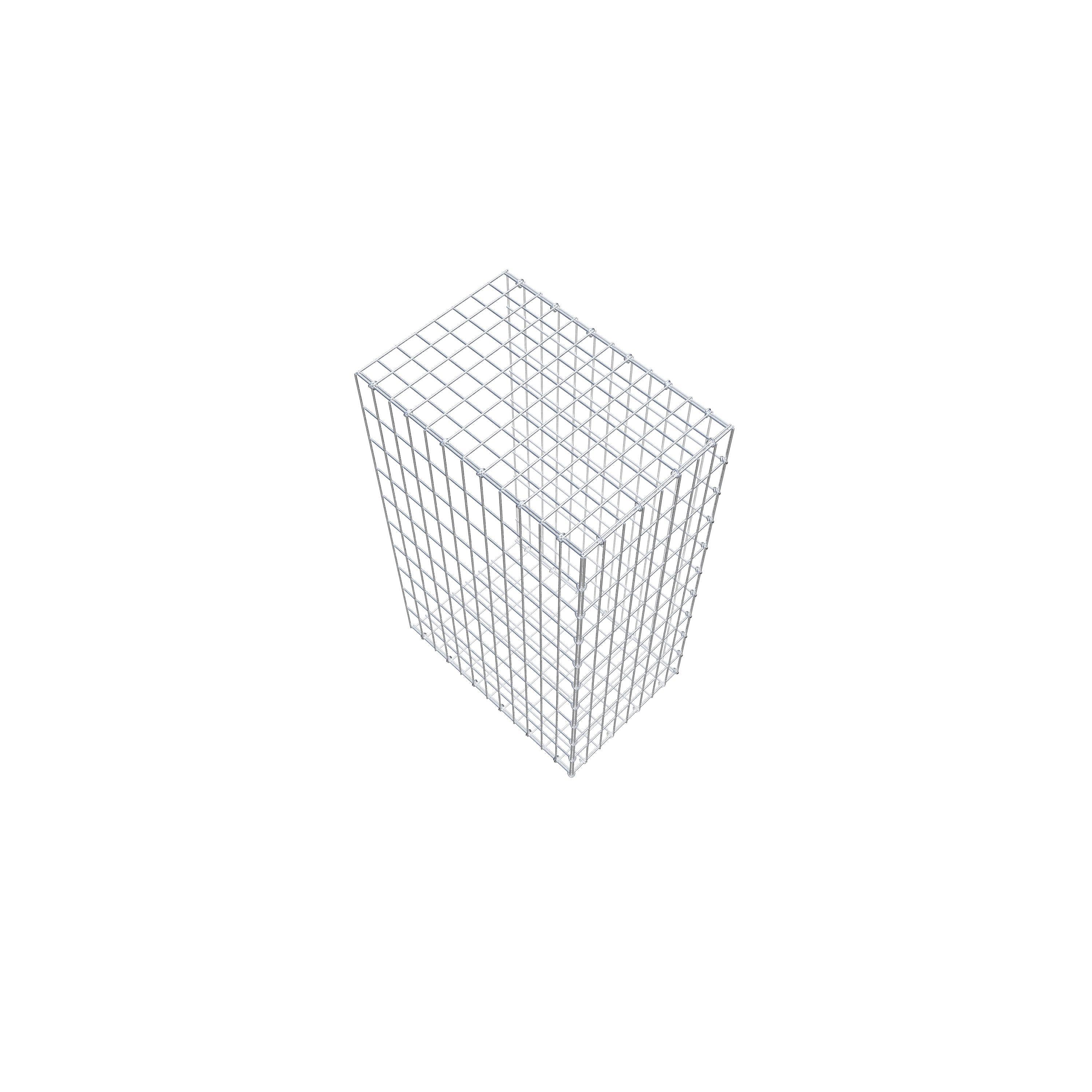 Mounted gabion type 2 100 cm x 60 cm x 40 cm, mesh size 5 cm x 10 cm, C-ring