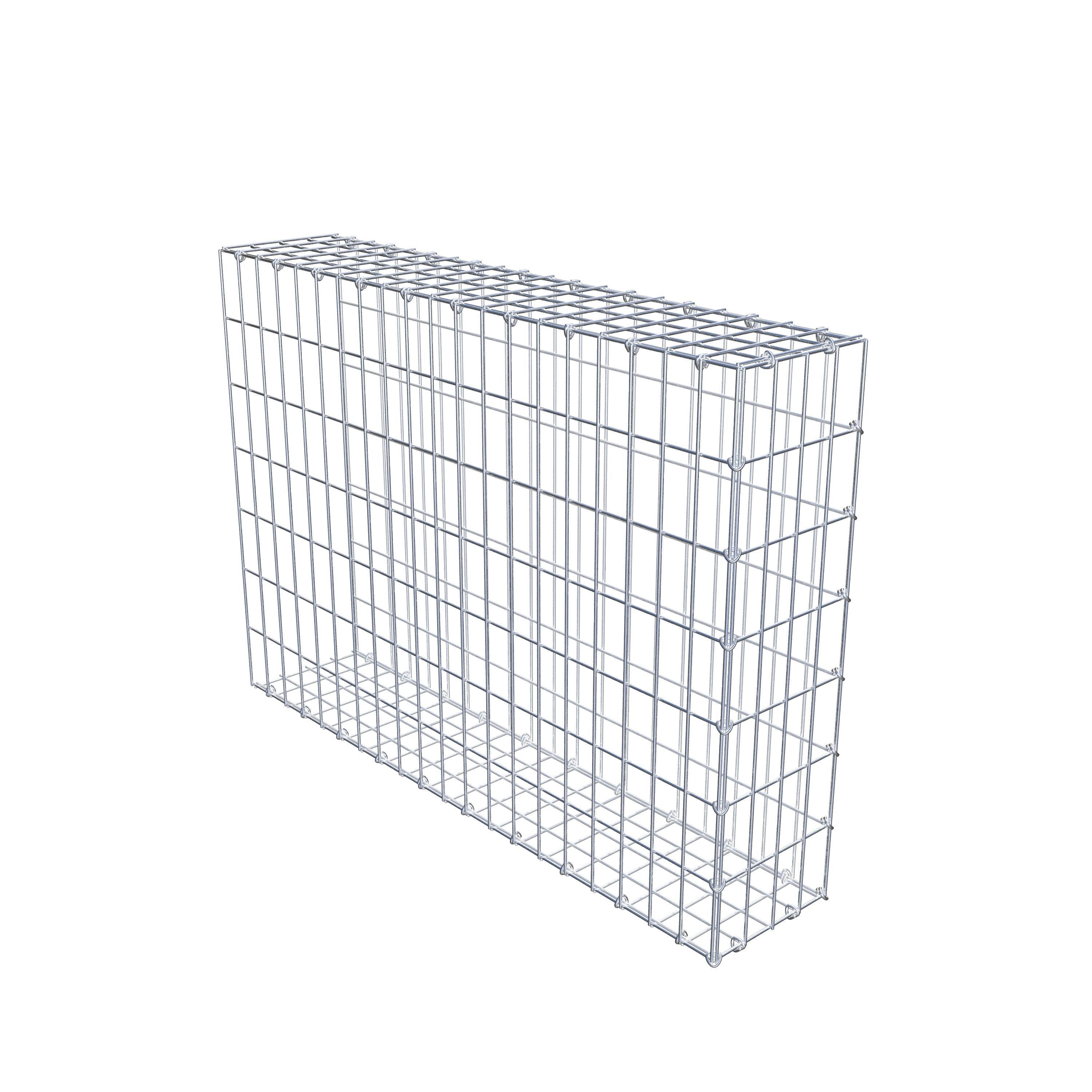 Mounted gabion type 2 100 cm x 70 cm x 20 cm, mesh size 5 cm x 10 cm, C-ring