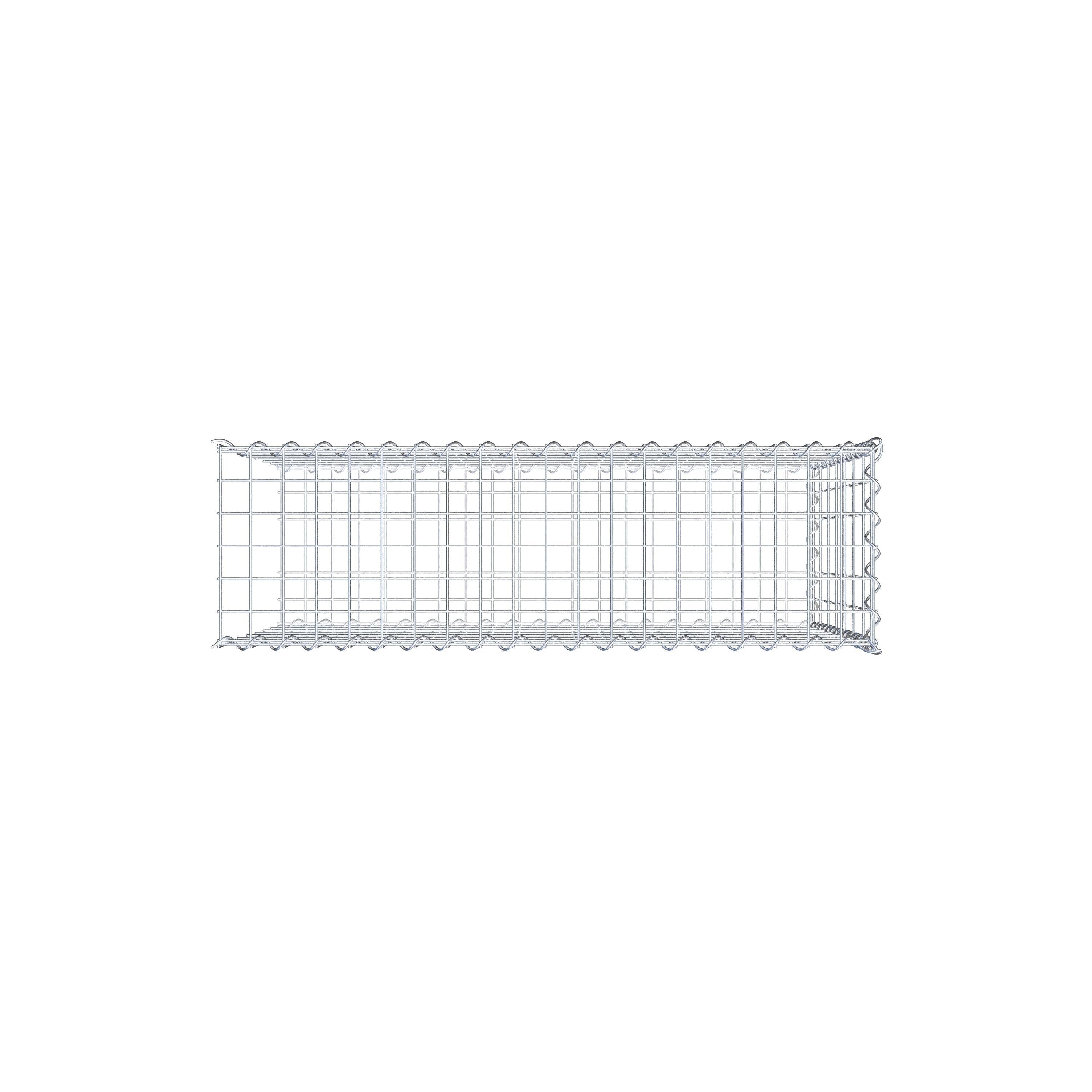 Grown-on gabion type 2 100 cm x 70 cm x 30 cm (L x H x D), mesh size 5 cm x 10 cm, spiral