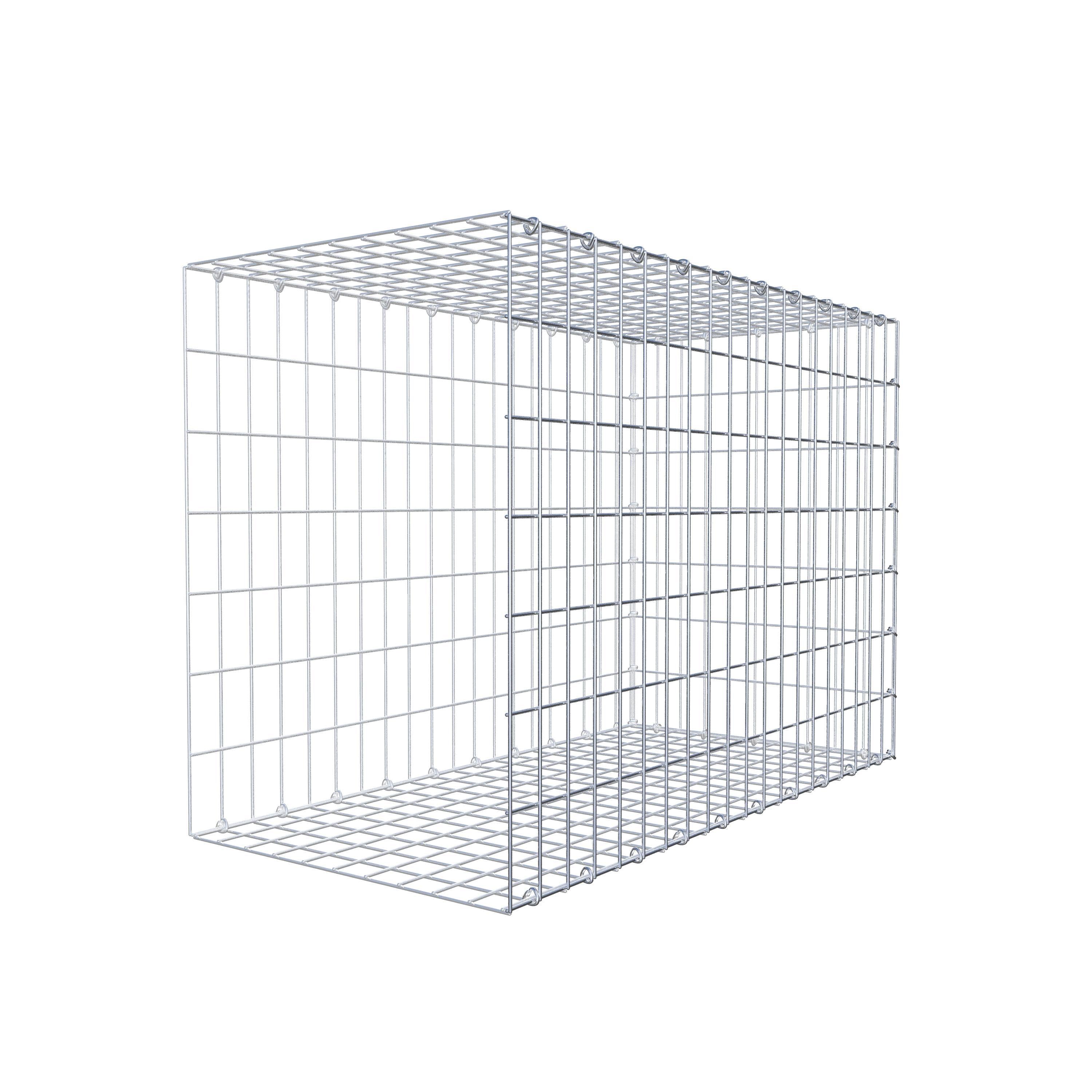 Mounted gabion type 2 100 cm x 70 cm x 50 cm, mesh size 5 cm x 10 cm, C-ring