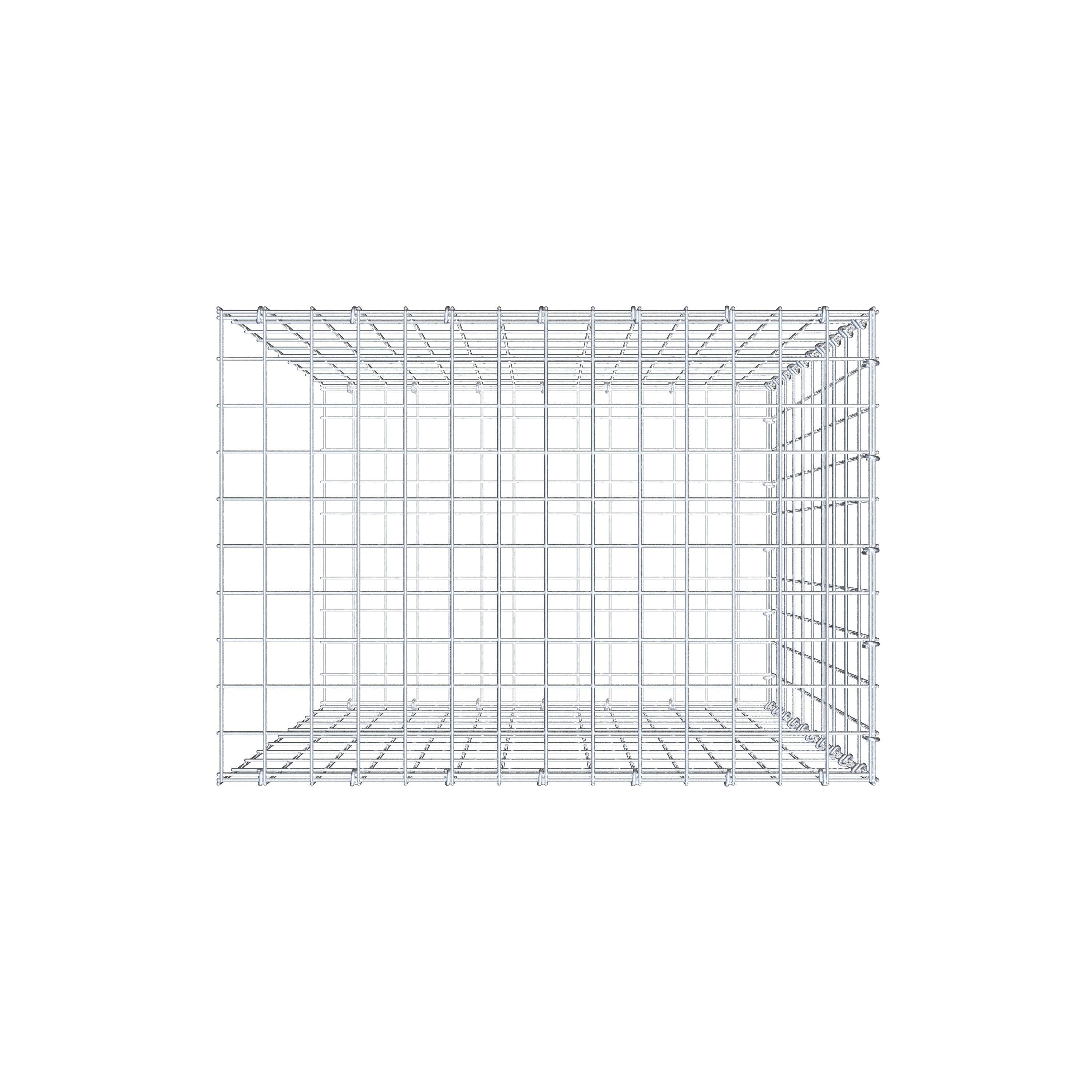 Mounted gabion type 2 100 cm x 70 cm x 50 cm, mesh size 5 cm x 10 cm, C-ring