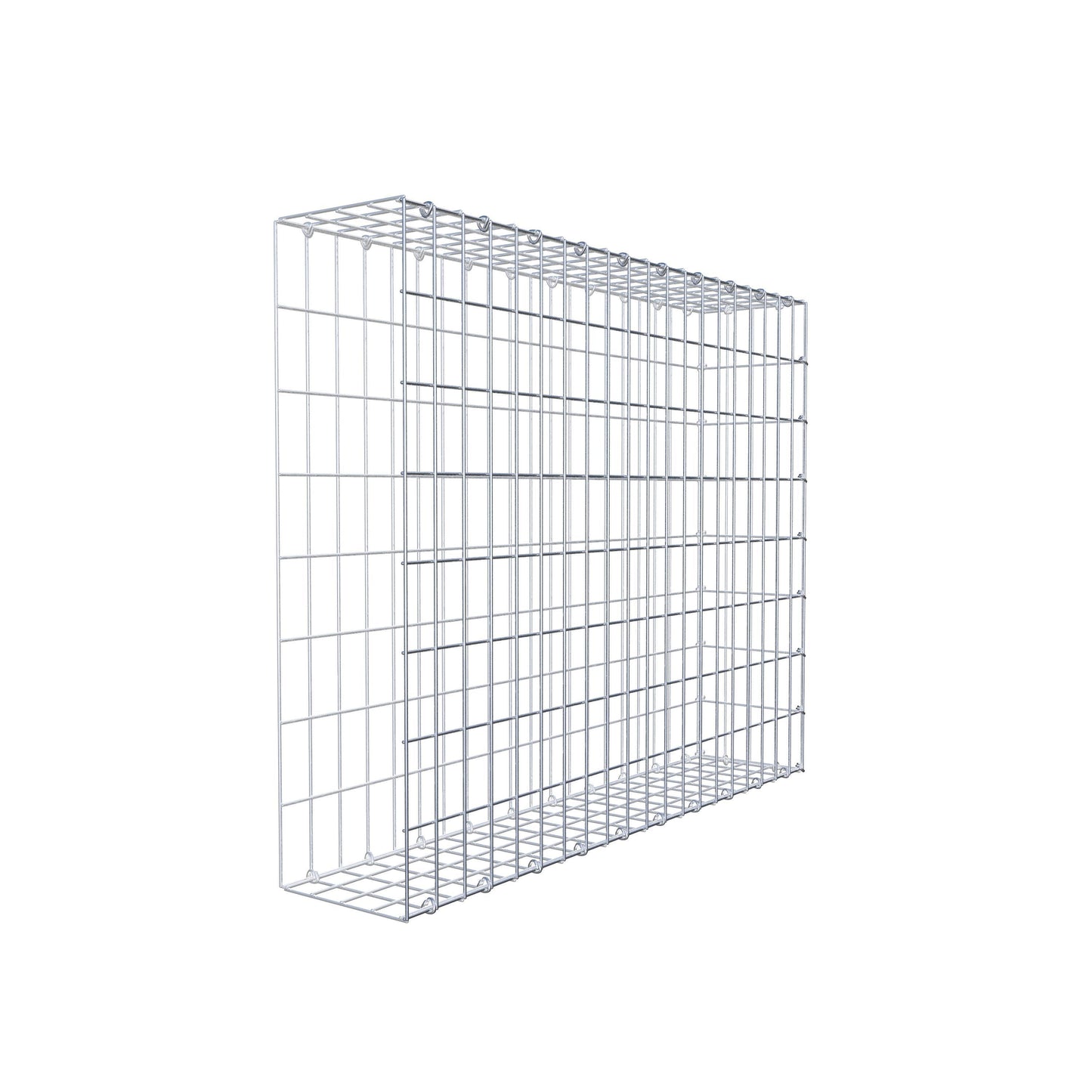 Monteret gabion type 2 100 cm x 80 cm x 20 cm, maskestørrelse 5 cm x 10 cm, C-ring