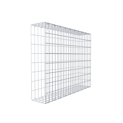 Monteret gabion type 2 100 cm x 80 cm x 20 cm, maskestørrelse 5 cm x 10 cm, C-ring