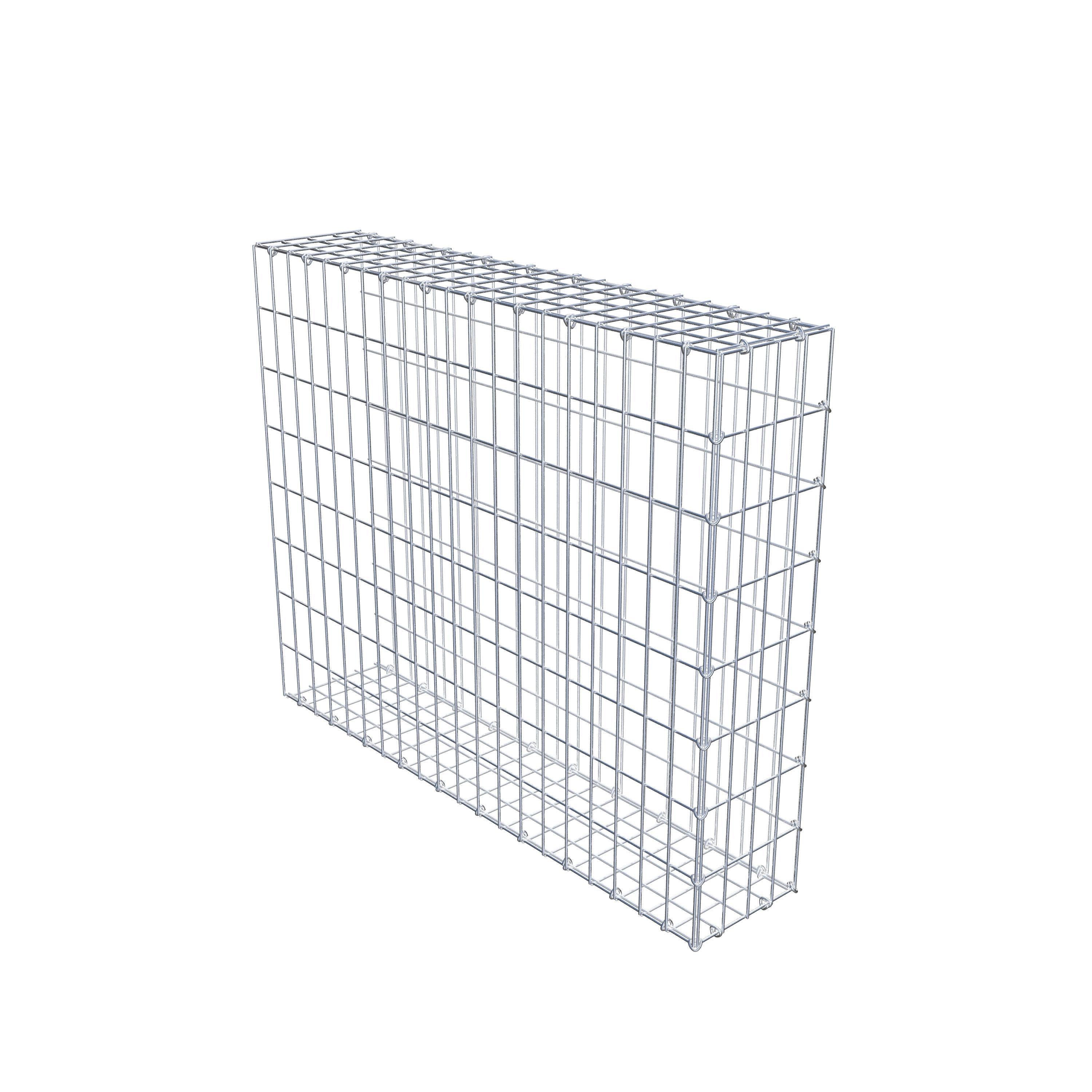 Mounted gabion type 2 100 cm x 80 cm x 20 cm, mesh size 5 cm x 10 cm, C-ring