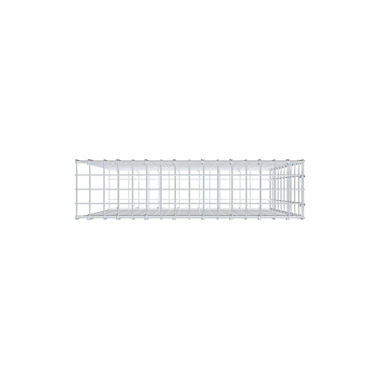 Monteret gabion type 2 100 cm x 80 cm x 20 cm, maskestørrelse 5 cm x 10 cm, C-ring
