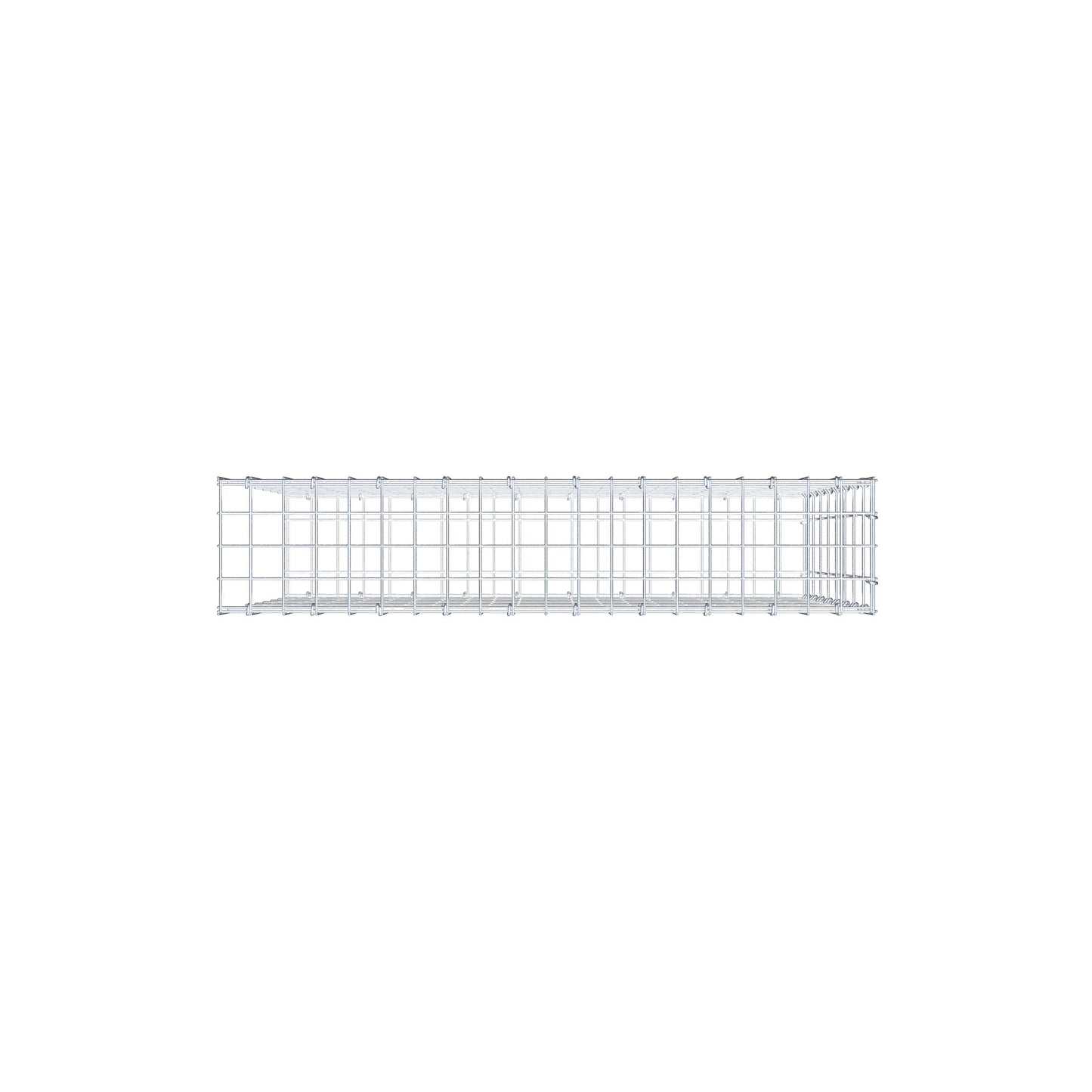 Monteret gabion type 2 100 cm x 80 cm x 20 cm, maskestørrelse 5 cm x 10 cm, C-ring