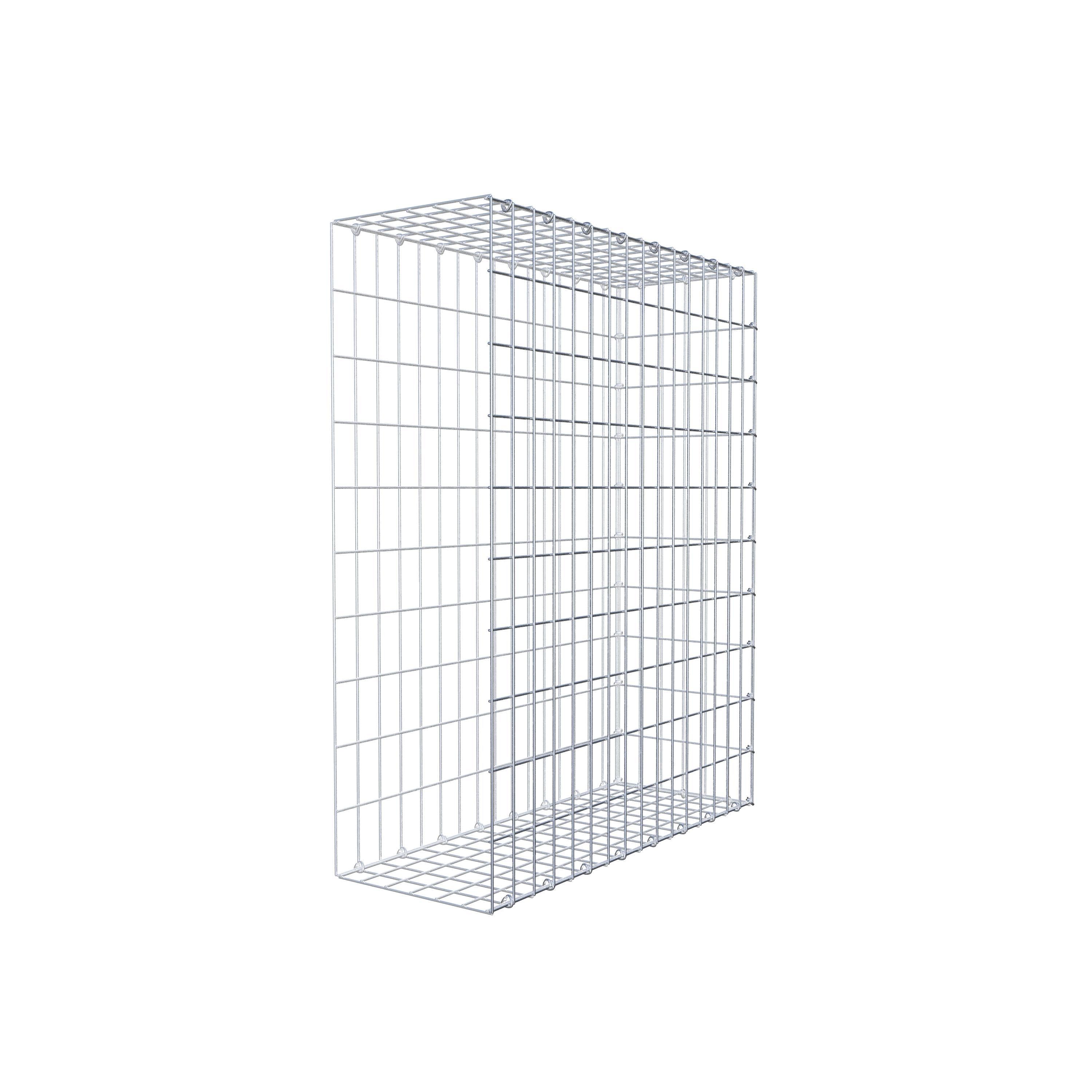 Mounted gabion type 2 100 cm x 80 cm x 30 cm, mesh size 5 cm x 10 cm, C-ring