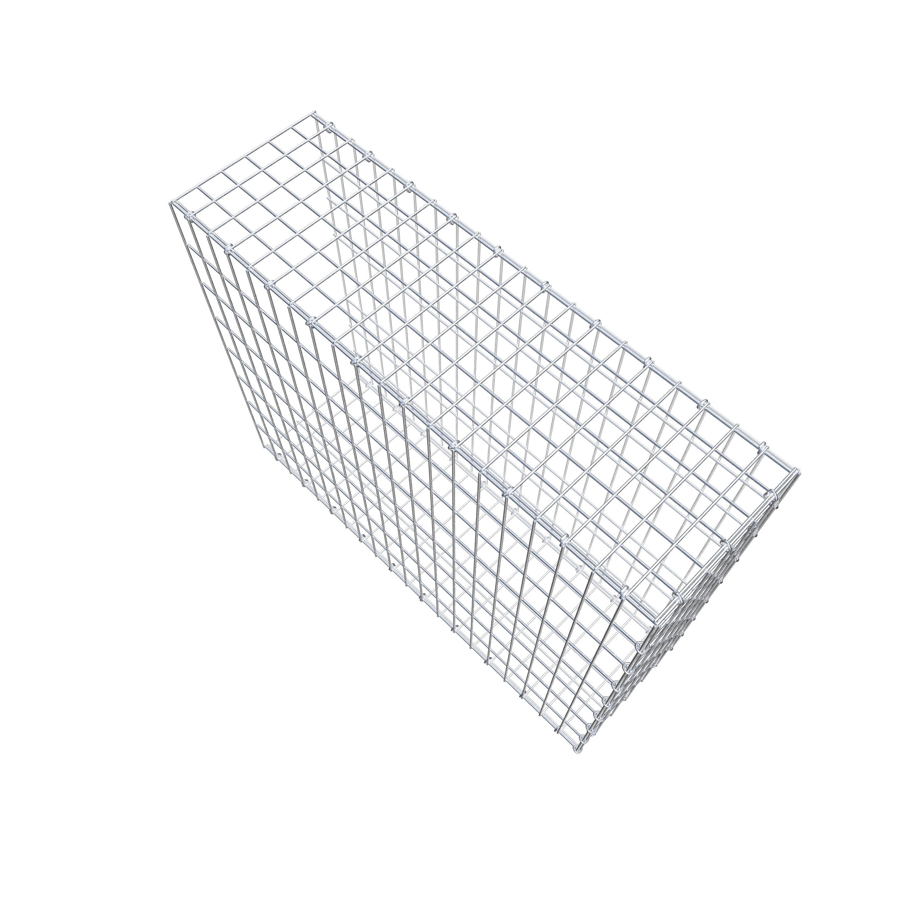 Mounted gabion type 2 100 cm x 80 cm x 30 cm, mesh size 5 cm x 10 cm, C-ring