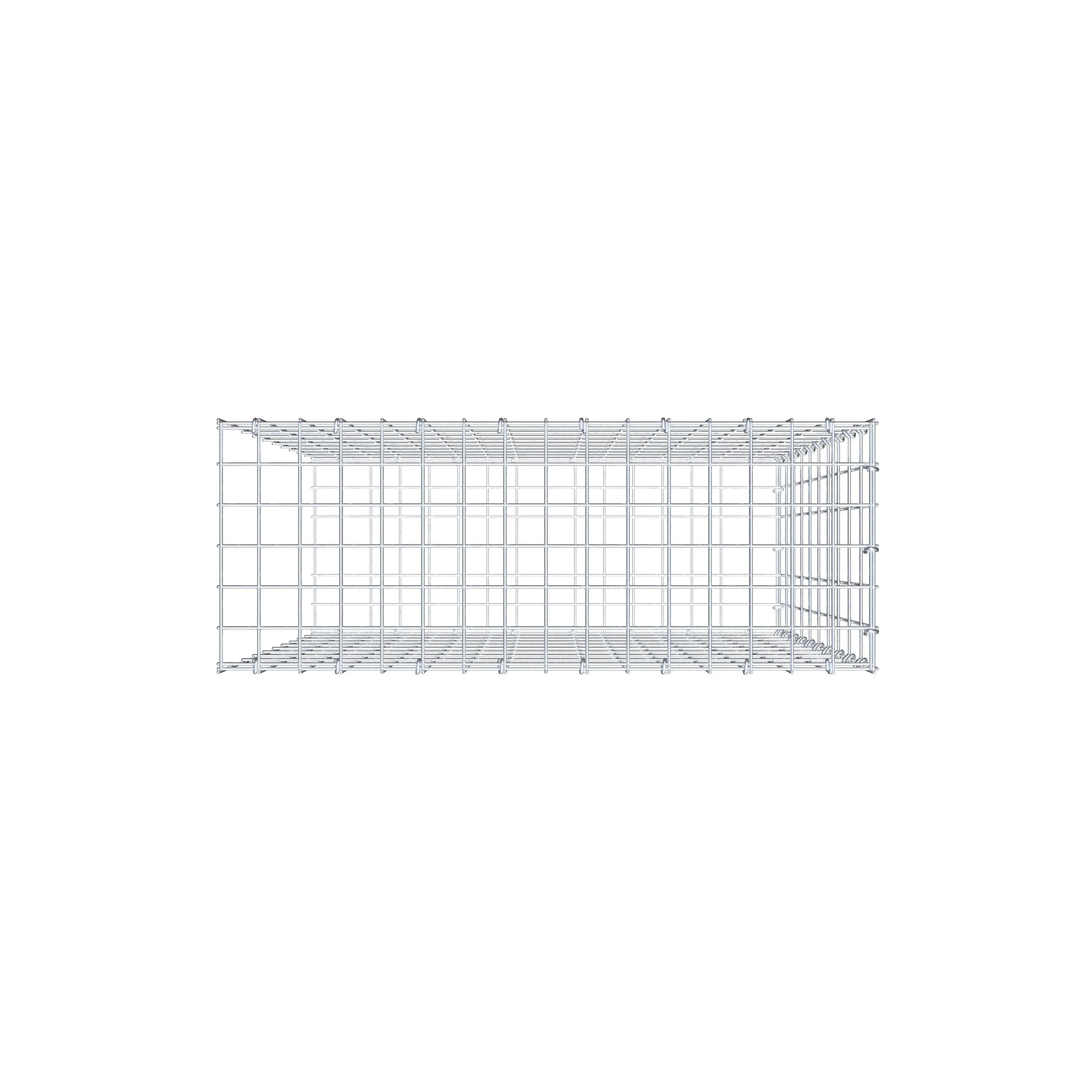 Anbaugabione Typ 2 100 cm x 80 cm x 30 cm, Maschenweite 5 cm x 10 cm, C-Ring