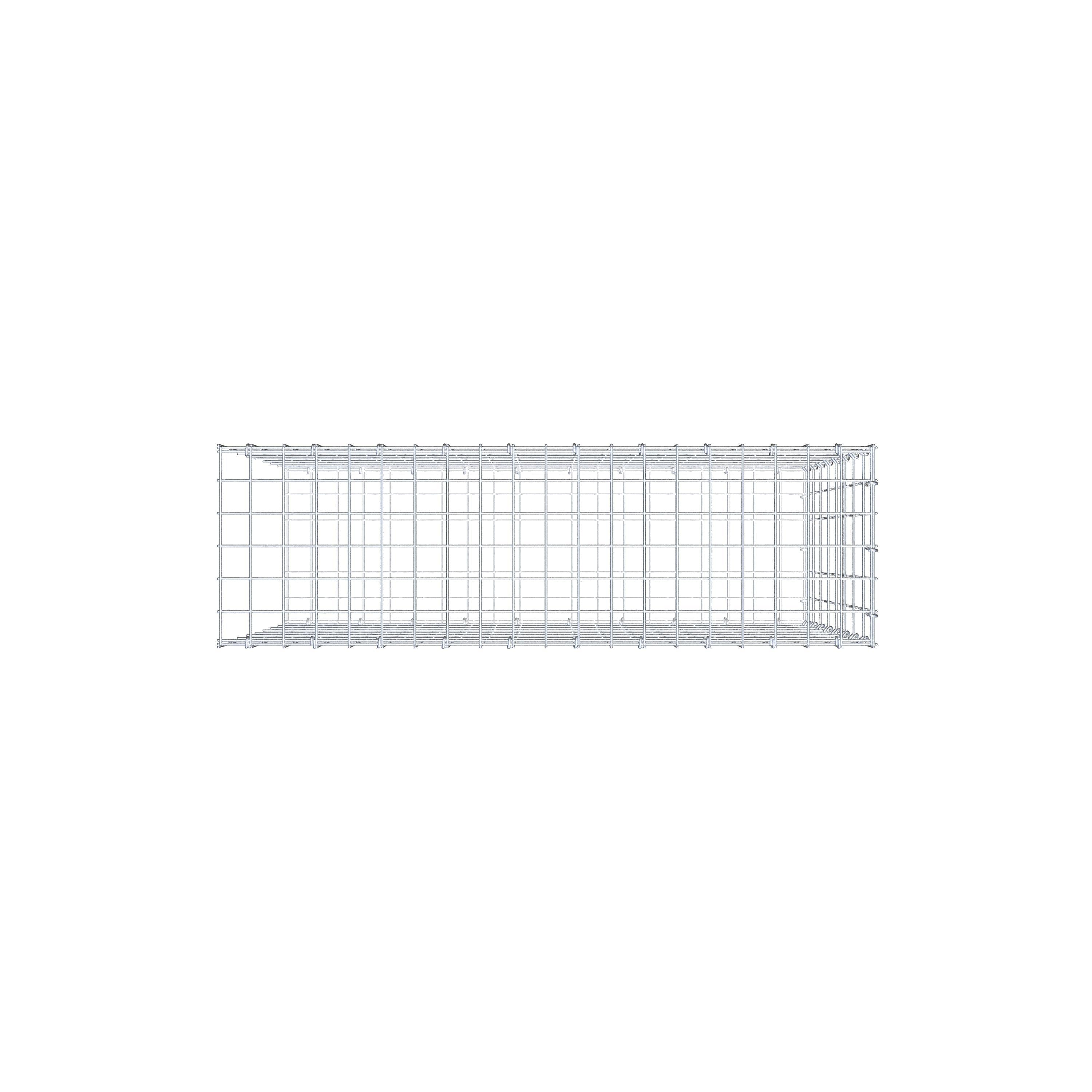 Anbaugabione Typ 2 100 cm x 80 cm x 30 cm, Maschenweite 5 cm x 10 cm, C-Ring