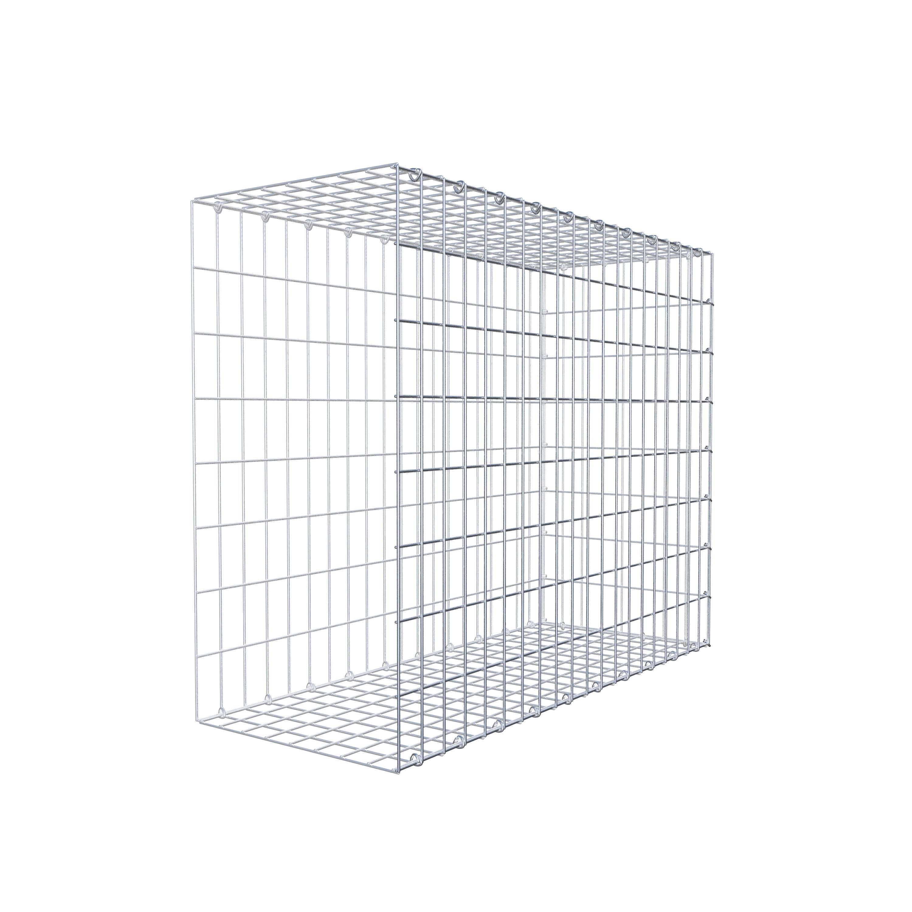 Mounted gabion type 2 100 cm x 80 cm x 40 cm, mesh size 5 cm x 10 cm, C-ring