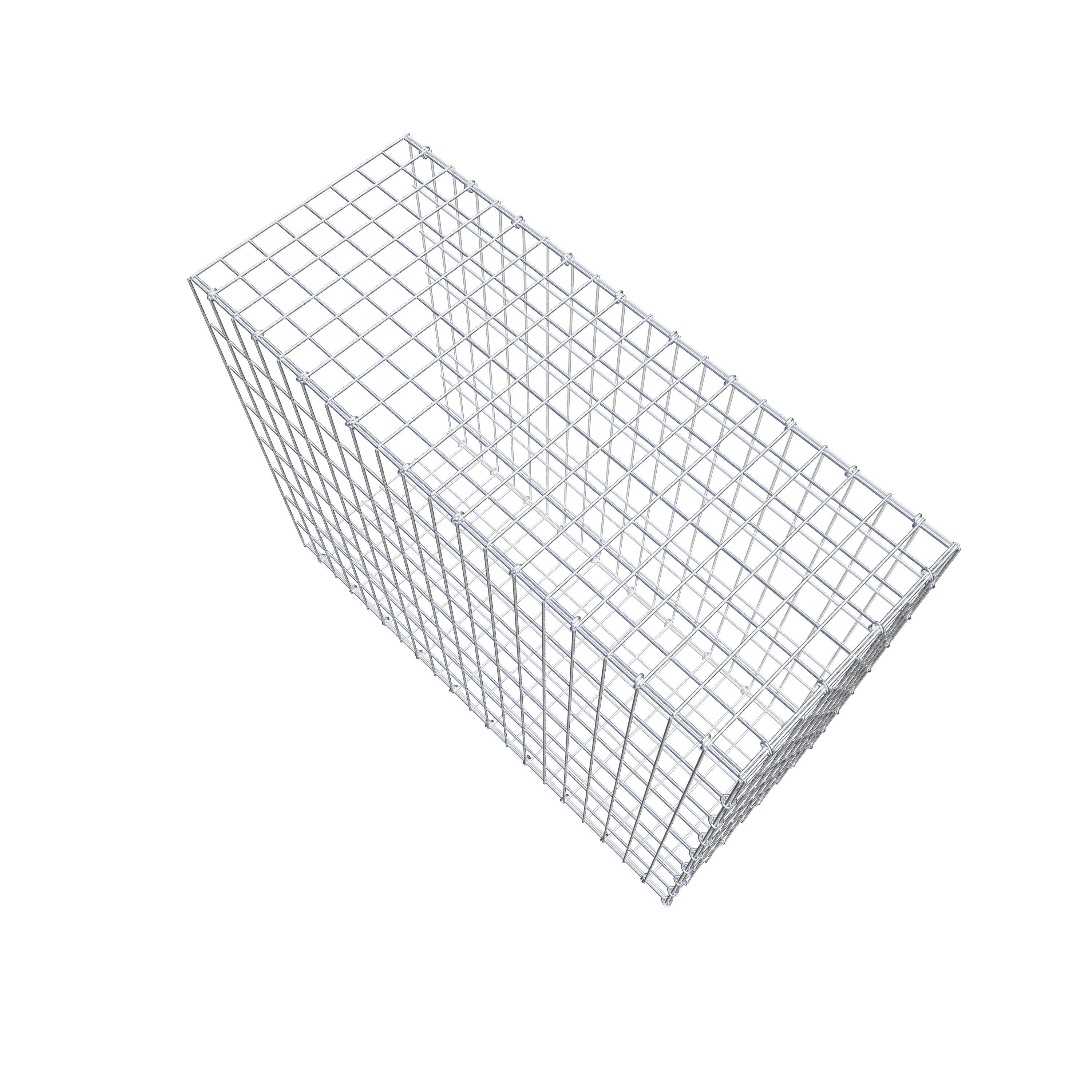 Mounted gabion type 2 100 cm x 80 cm x 40 cm, mesh size 5 cm x 10 cm, C-ring