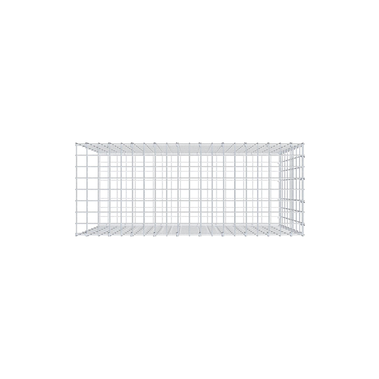 Anbaugabione Typ 2 100 cm x 80 cm x 40 cm, Maschenweite 5 cm x 10 cm, C-Ring