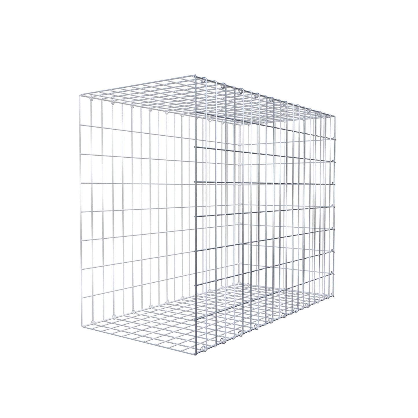 Mounted gabion type 2 100 cm x 80 cm x 50 cm, mesh size 5 cm x 10 cm, C-ring