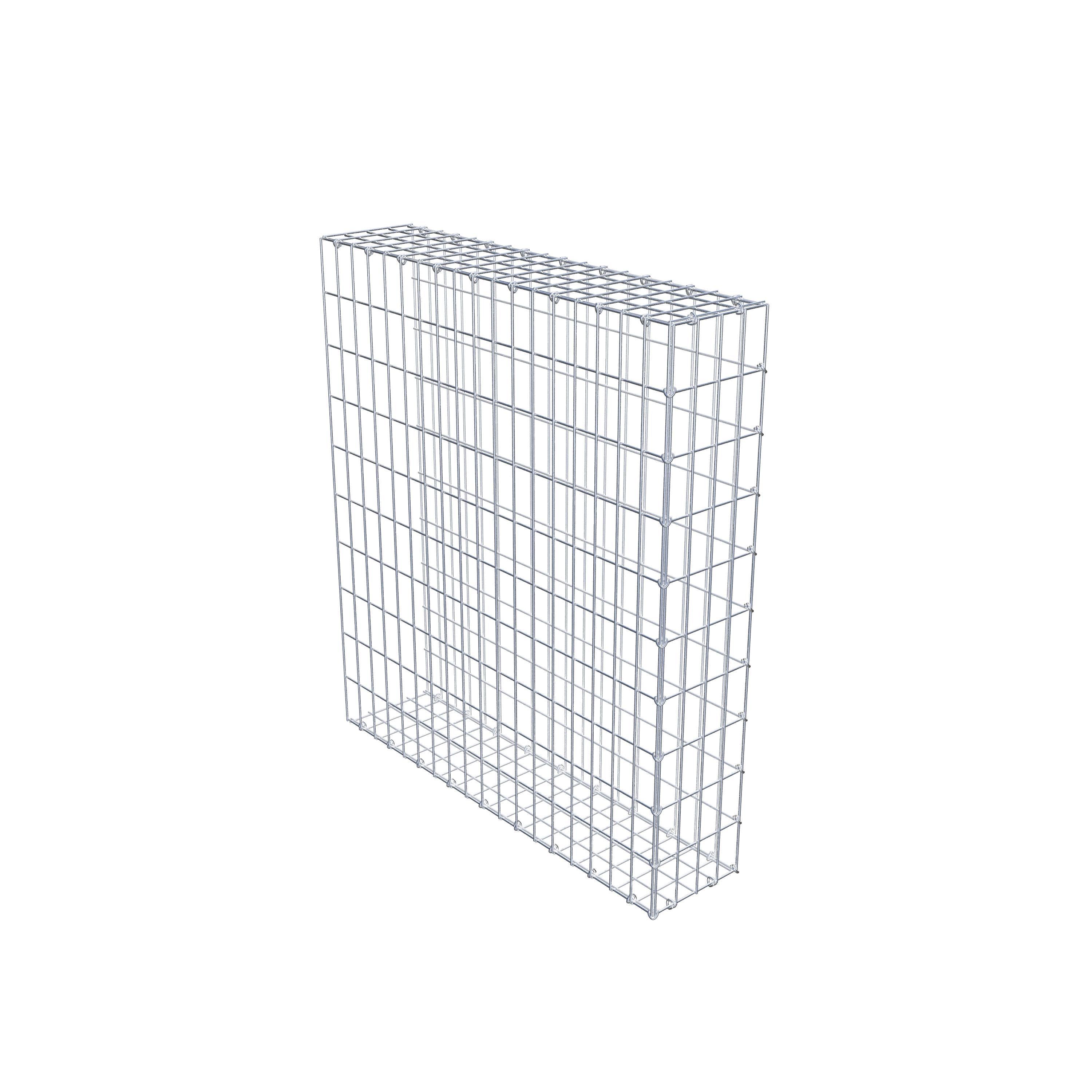 Mounted gabion type 2 100 cm x 90 cm x 20 cm, mesh size 5 cm x 10 cm, C-ring