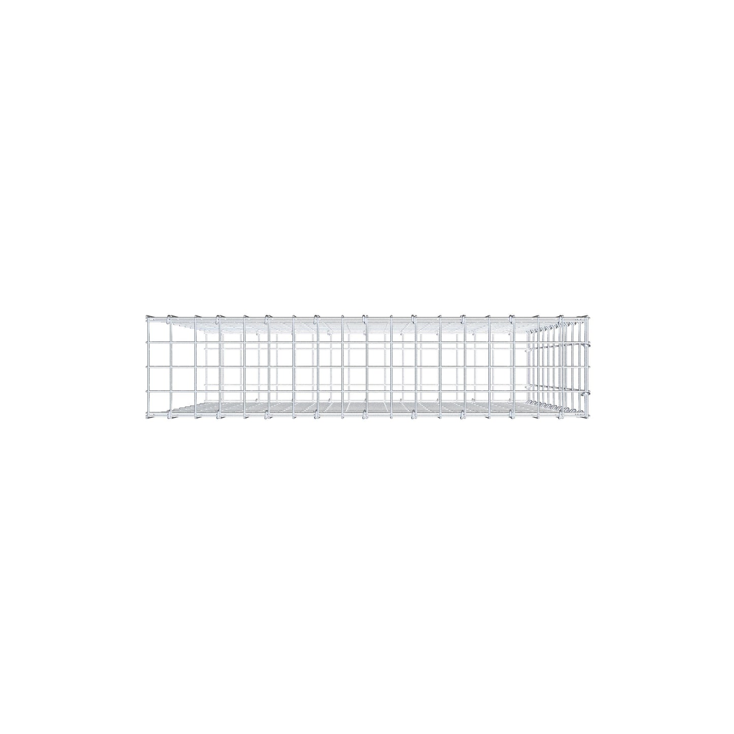 Mounted gabion type 2 100 cm x 90 cm x 20 cm, mesh size 5 cm x 10 cm, C-ring